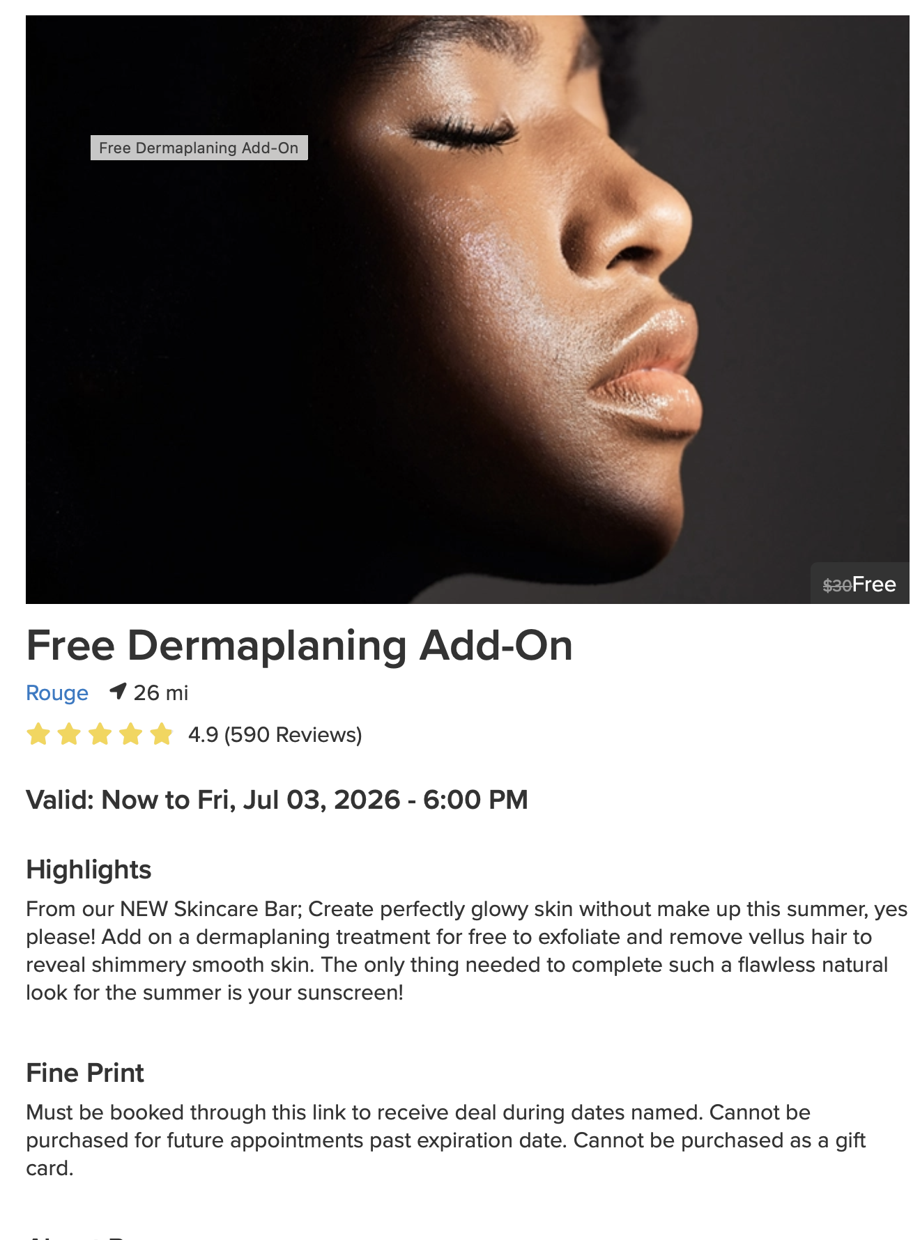 Free facial and dermaplaning facial near me, facials near me for dull skin