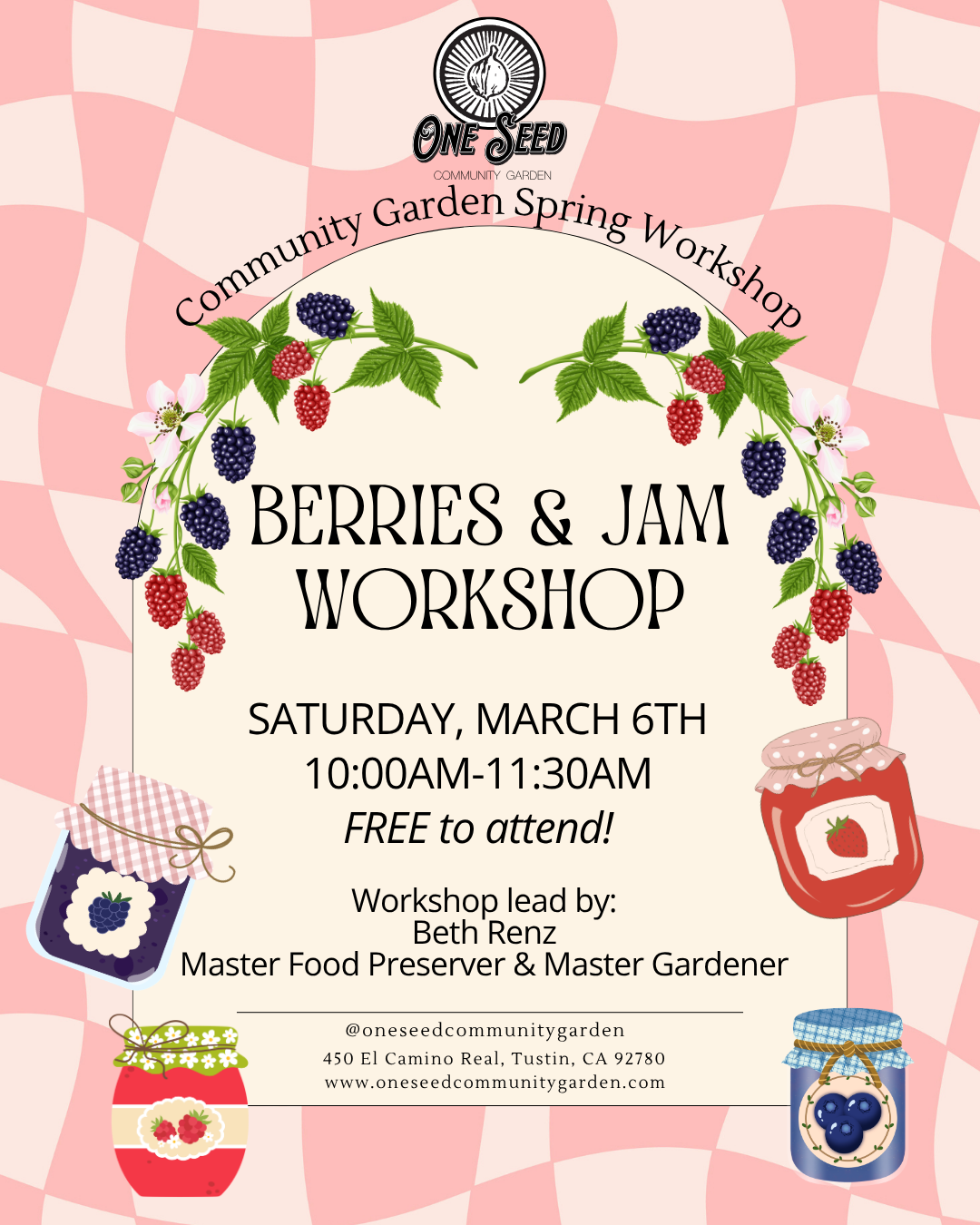 SPRING WORKSHOP: Berries &amp; Jam