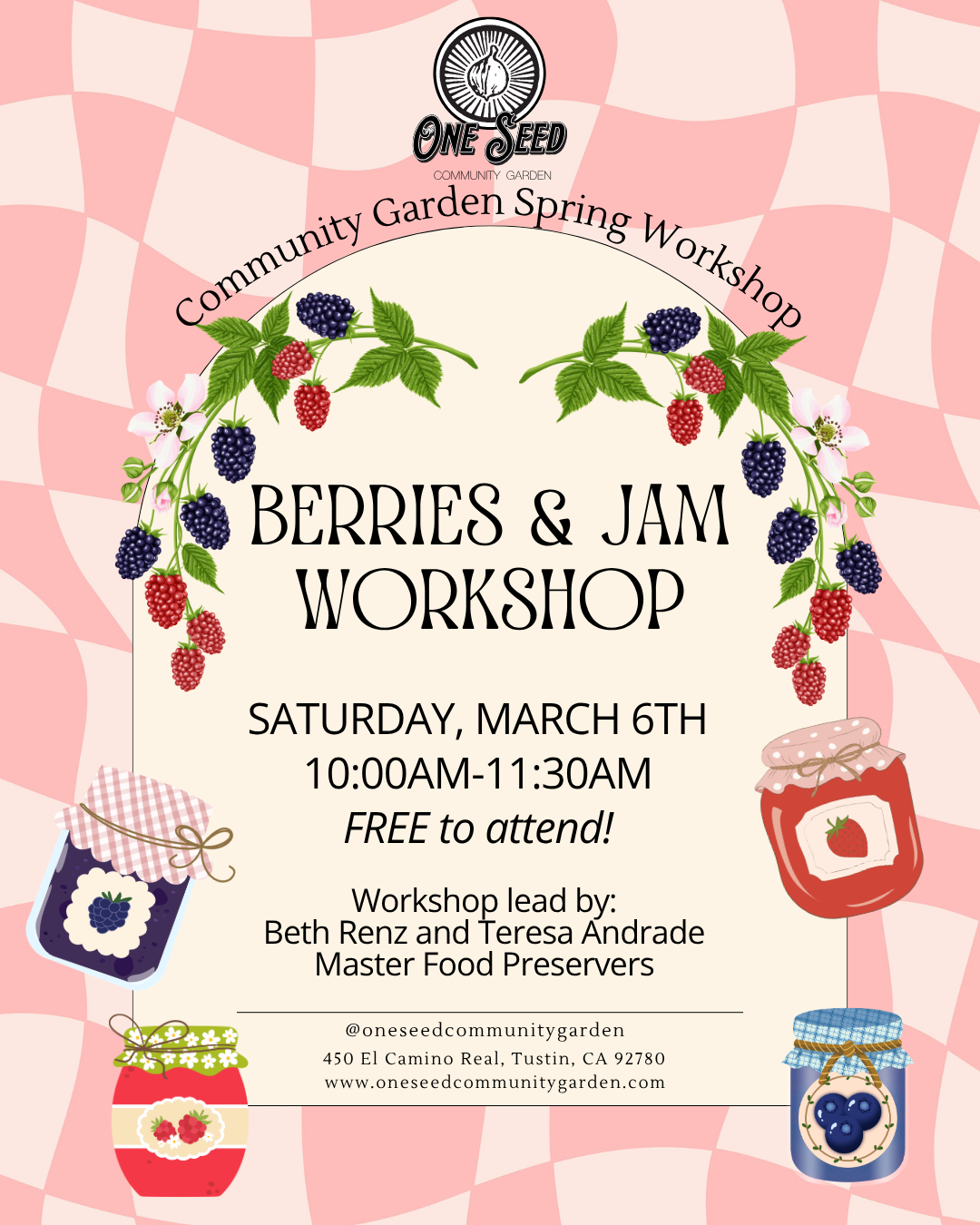 SPRING WORKSHOP: Berries &amp; Jam