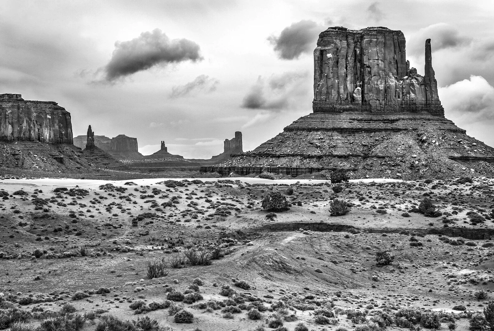 Monument Valley, Southwest Wall Art, Black and White, Wall Decor, Photography Print, Signed Wall Art by James Katt Photography