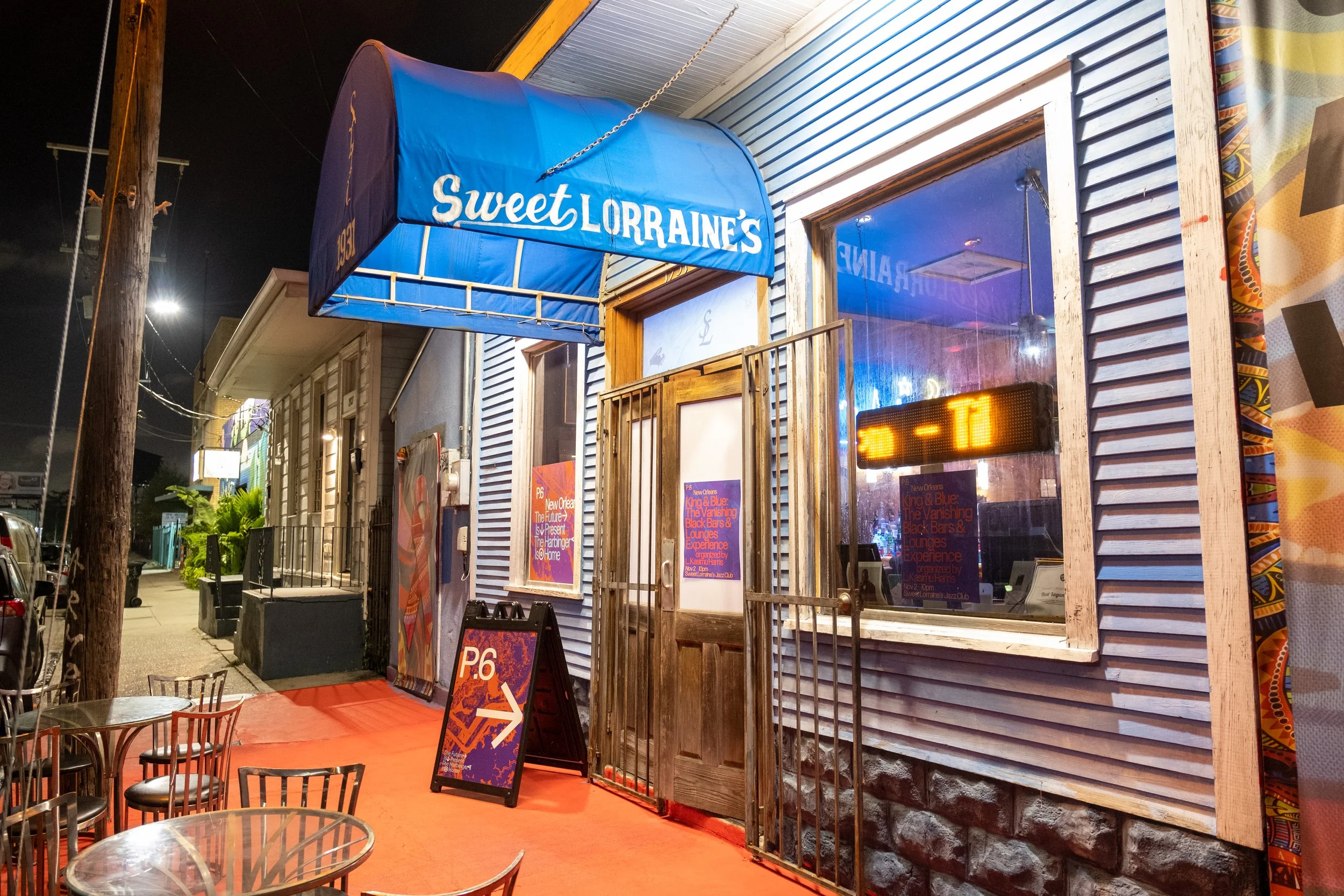 P.6 venue Sweet Lorraine's featuring works by L. Kasimu Harris