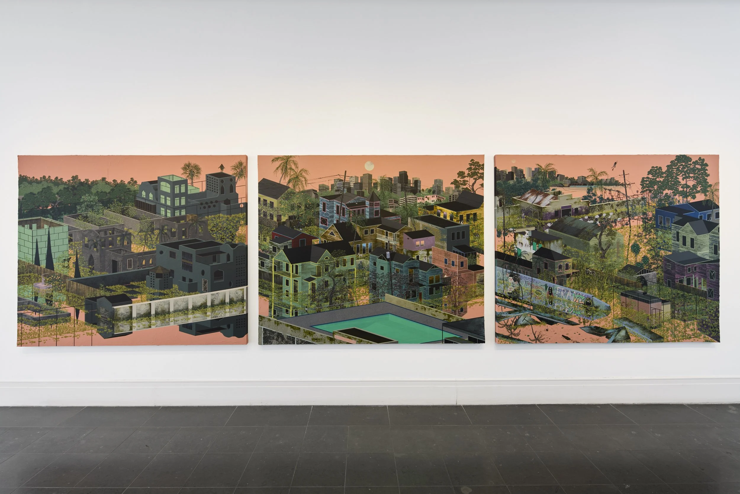 Thomas Deaton 

Last Megalopolis, 2024
Acrylic and mixed media on canvas
