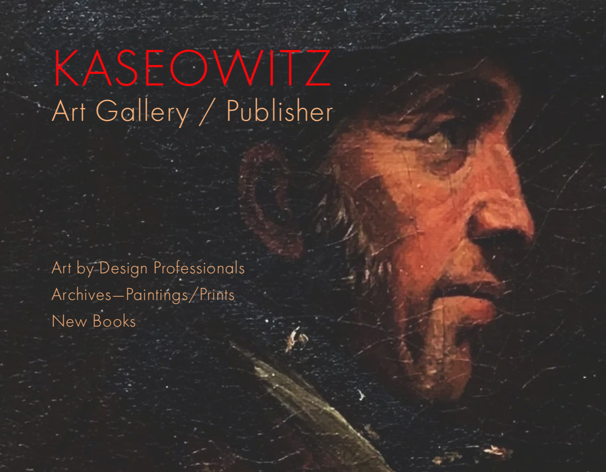 Exhibition poster for Kaseowitz Art Gallery/Publisher, featuring the gallery's visual emblem.