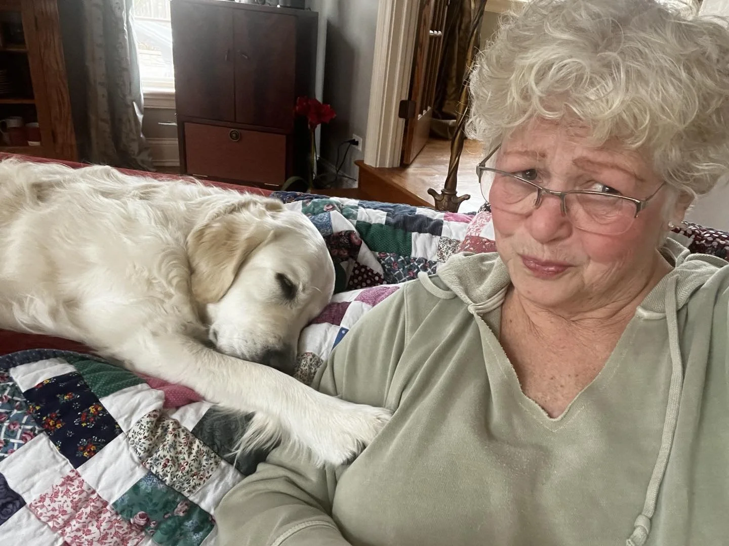 The baby&hellip;never far&hellip;always in touching distance and ready for nuzzles from me.