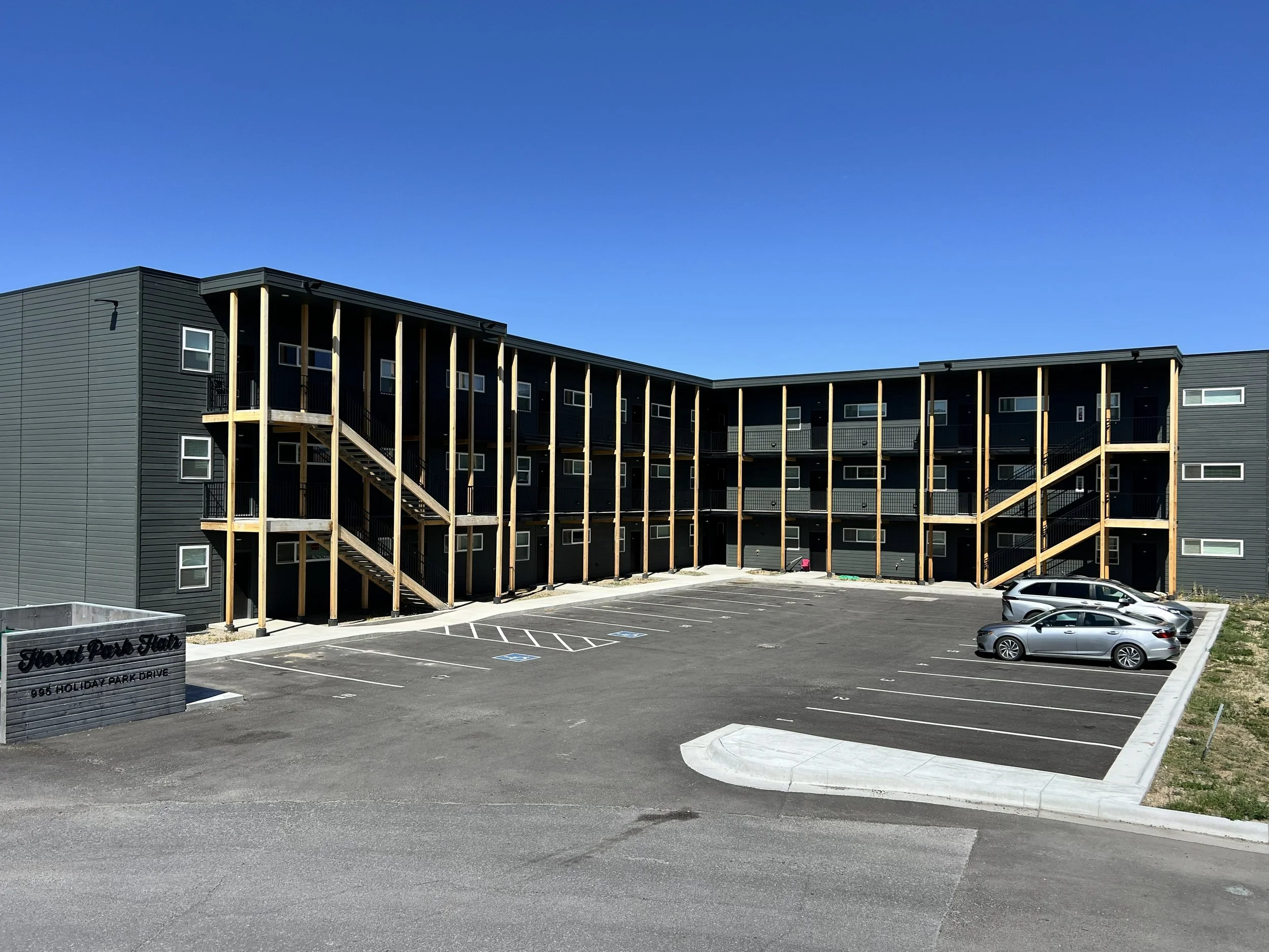 An image of a workforce housing building in Bute, Montana