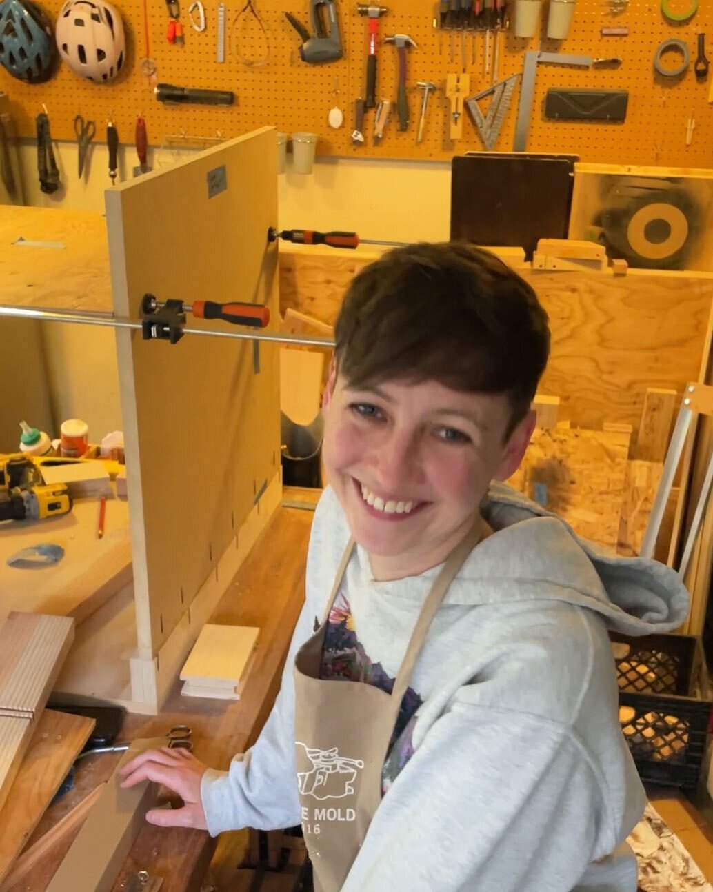 Hi! I&rsquo;m Aislinn, founder of Velveteen Woodworks, a small shop based out of my tiny garage in Seattle, making custom wood pieces for people all over the world. I&rsquo;m a cis queer female with a background in Prosthetics and Orthotics, recently
