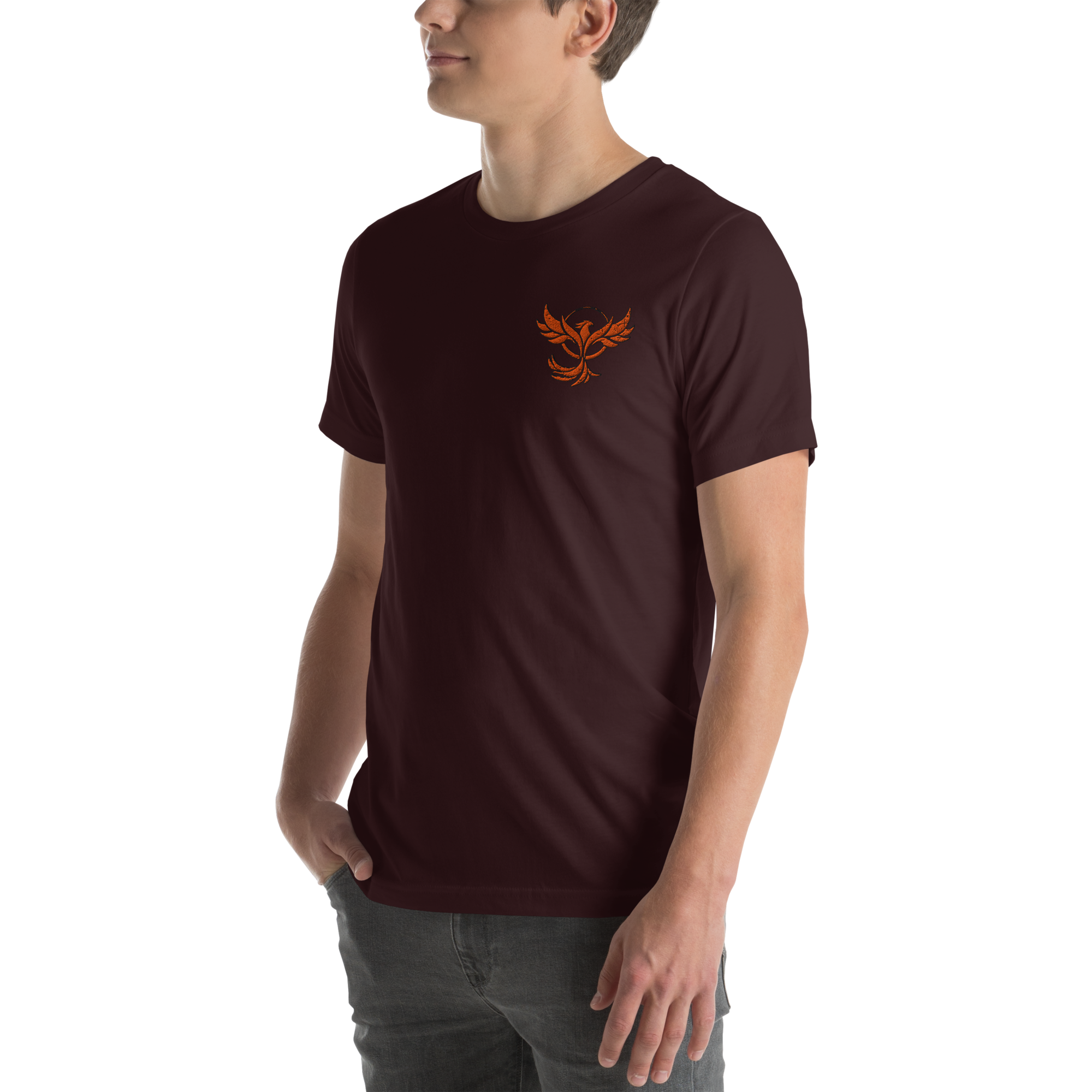 unisex-staple-t-shirt-oxblood-black-left-front-687702a23fe0a.png