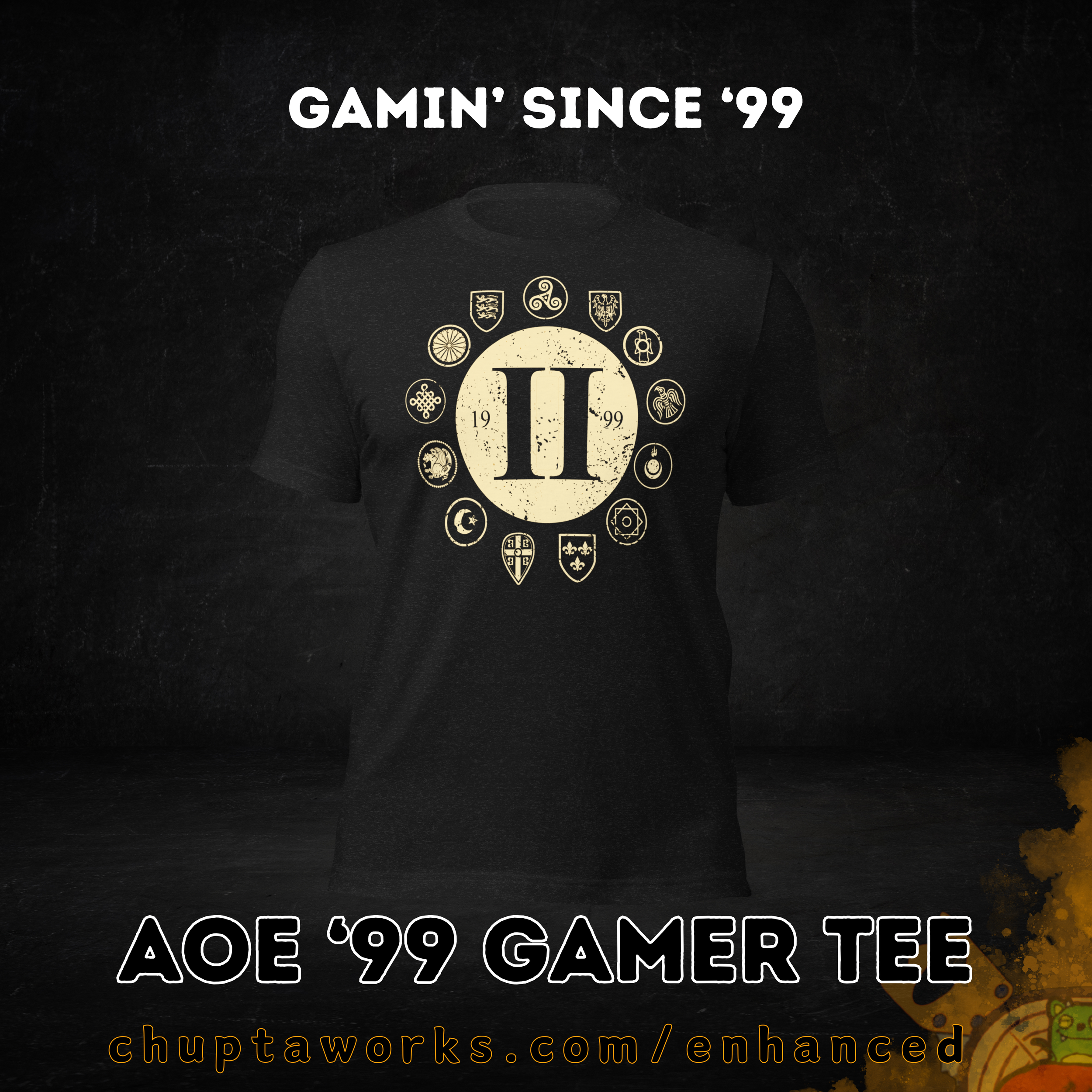 AoE 99 gamer tee advert.png