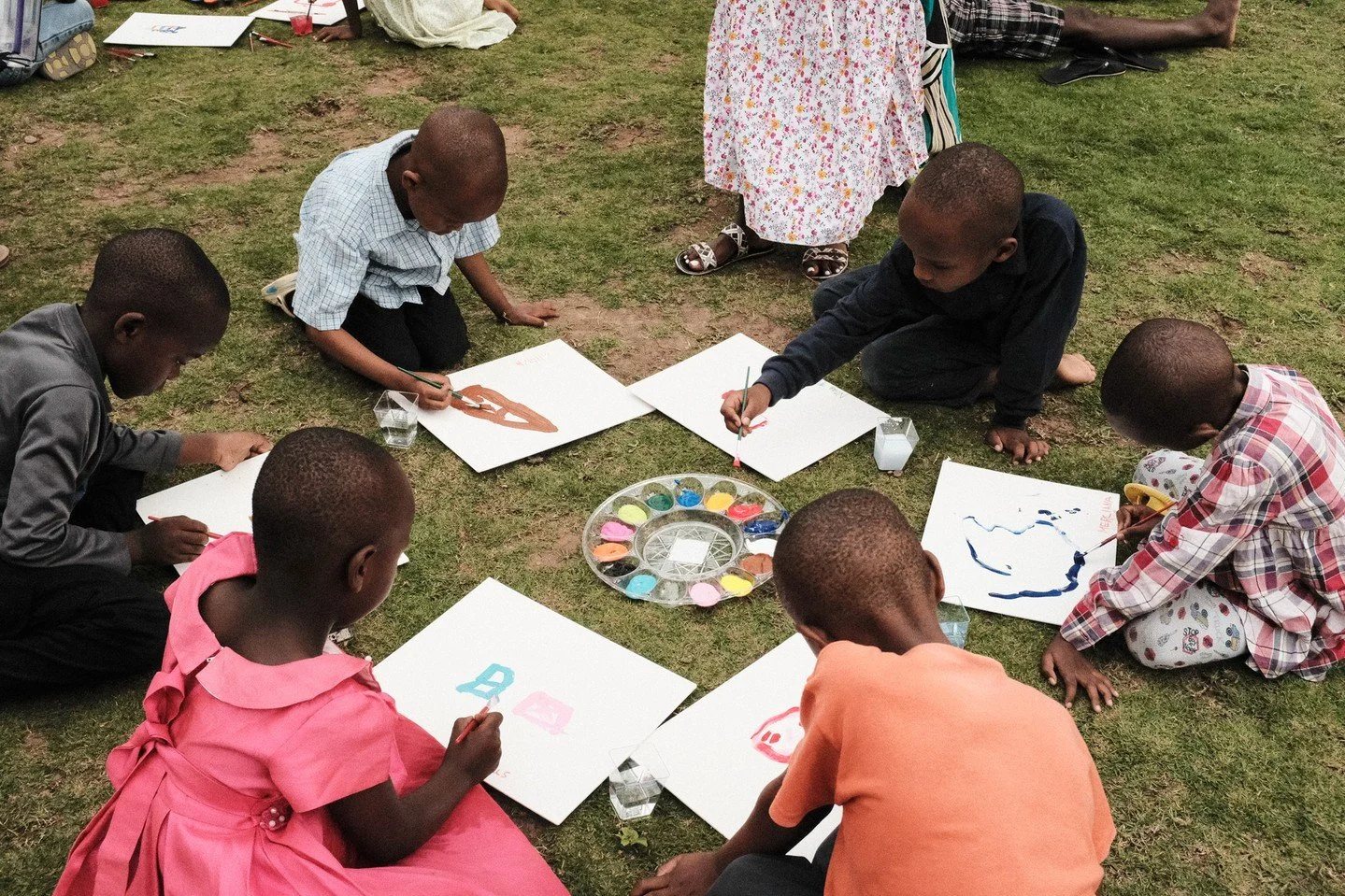On our trip to Tanzania in August, we surprised the children with suitcases full of art supplies, and their faces lit up as they used their new coloring books, painted, and made friendship bracelets together. Many of them are talented artists, and it