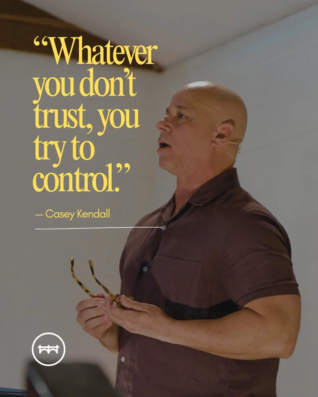 Sunday at Bridgetown 🤍

&ldquo;Whatever you don&rsquo;t trust, you try to control.&rdquo; &mdash; Casey Kendall

This week, we were reminded that conflict is inevitable&mdash;but how we respond matters. Following Jesus means learning how to fight fa