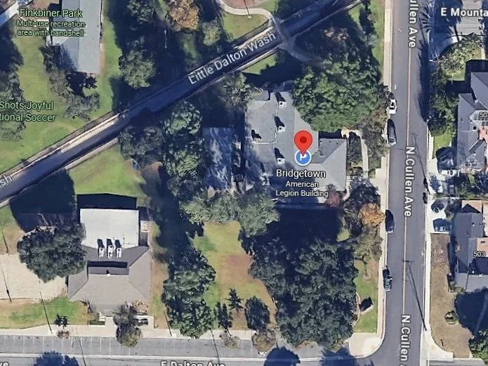 Aerial view of building location