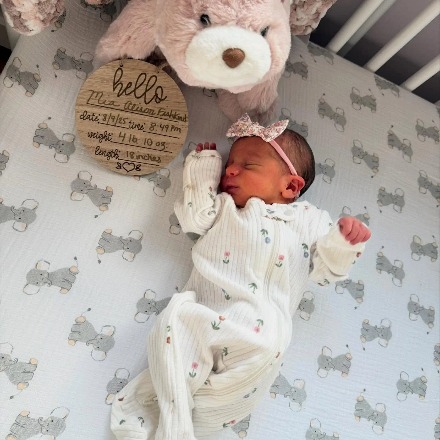 Introducing Mia Alison Fishkind 💕 making her debut a bit early last Saturday at 4 lb 10 oz, is strong &amp; healthy, more beautiful than we could have ever imagined, &amp; has already earned the nickname &ldquo;Houdini&rdquo; for her ability to get 