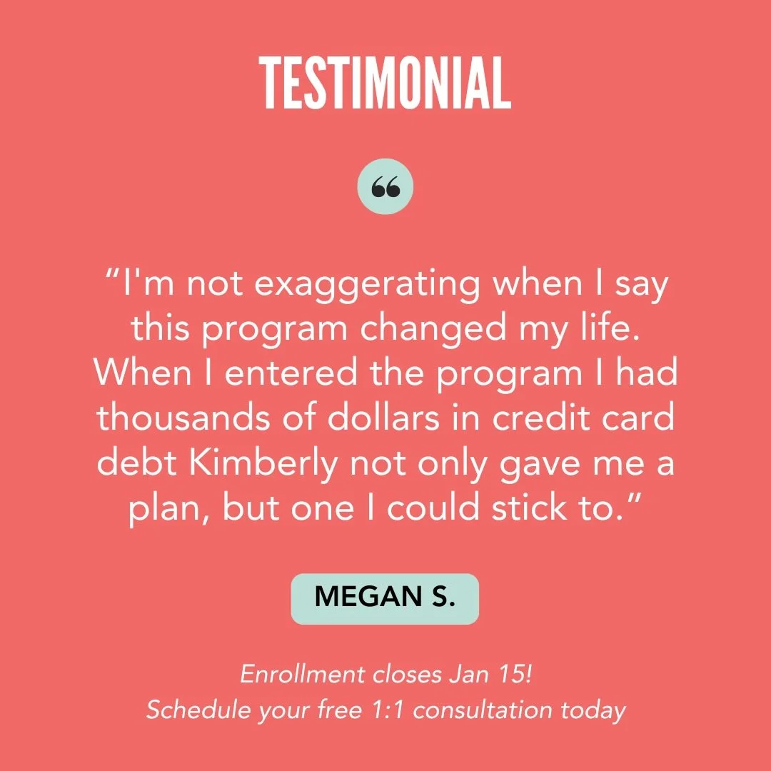 &ldquo;This program changed my life&rdquo; &ndash; former client 🥹
Here&rsquo;s how it happens 👇🏼⁣

Most people who join my 1:1 Coaching Program come in focused on paying off credit cards or student loans, building a budget, growing a net worth, s
