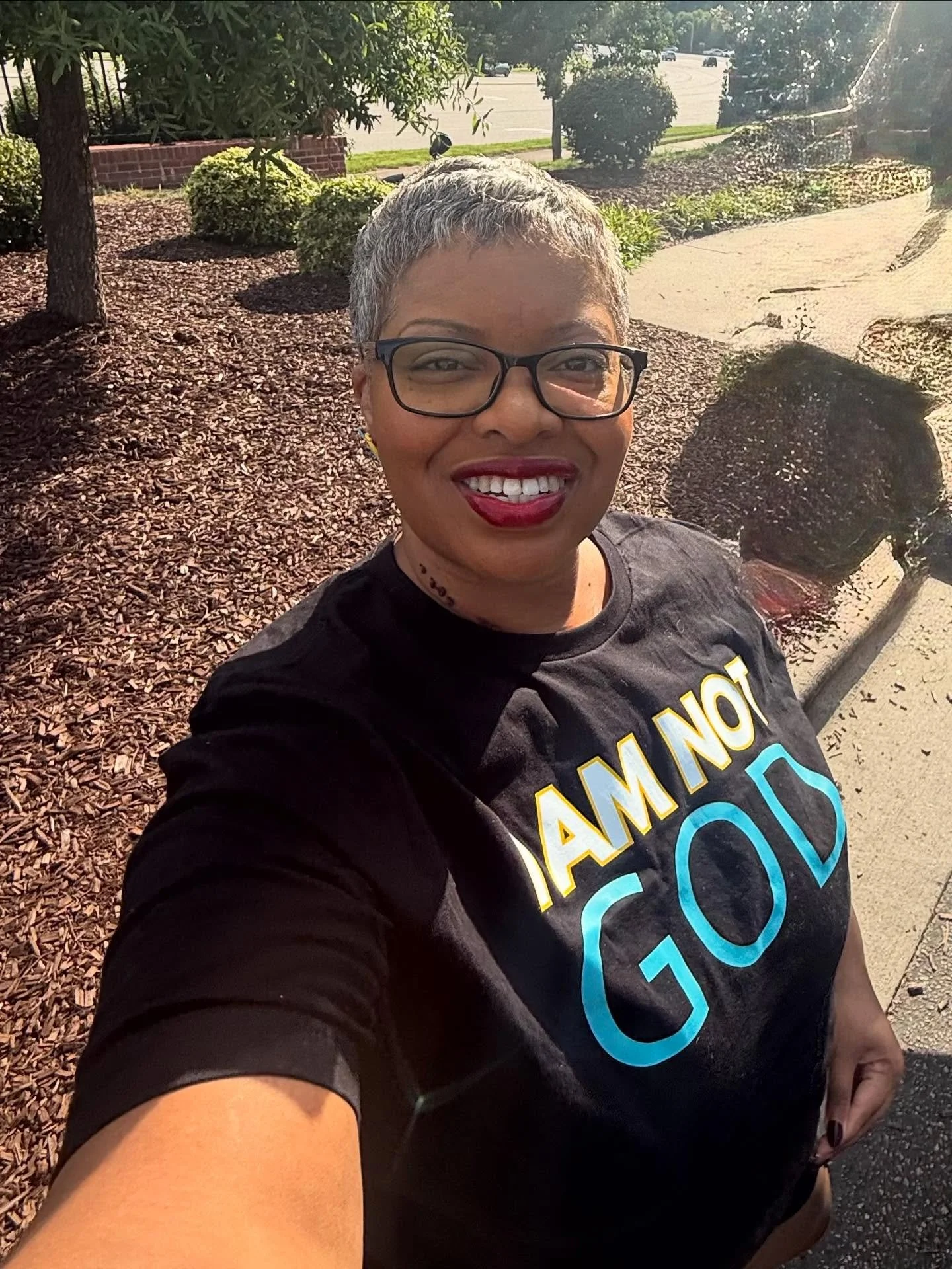 Tried to get a good angle of my shirt today. ☺️ It emphatically states &ldquo;I Am Not God&rdquo;. This mindset has changed how I do life.

I&rsquo;ve got responsibilities, accountability, a call, assignment, purpose, and a lane to walk in. That&rsqu
