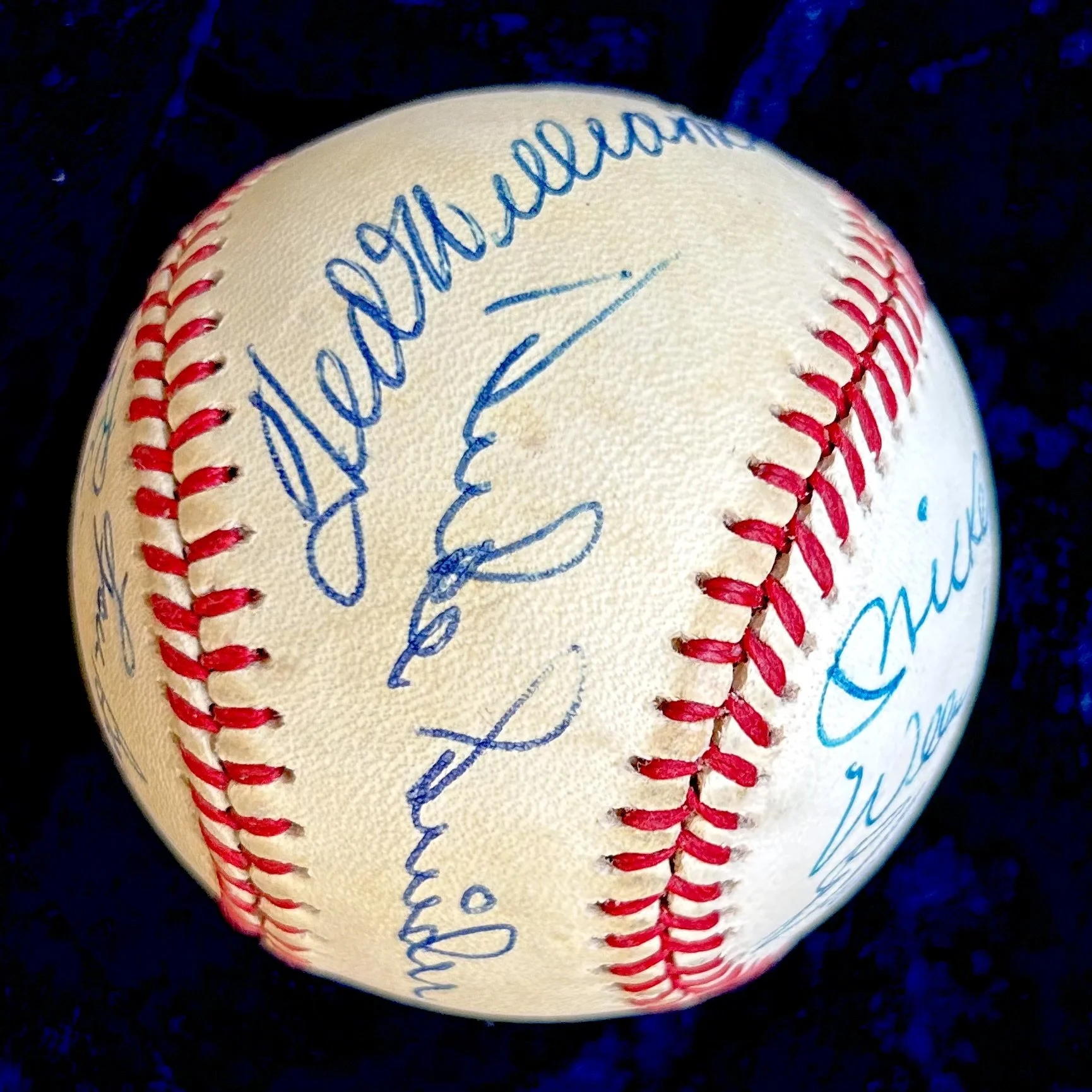1989-90 Hall of Famers Signed ONL Baseball. Mantle, Snider, Williams, Brock, Appling, McCovey, Mathews, Boudreau, Ferell, Herman. JSA.