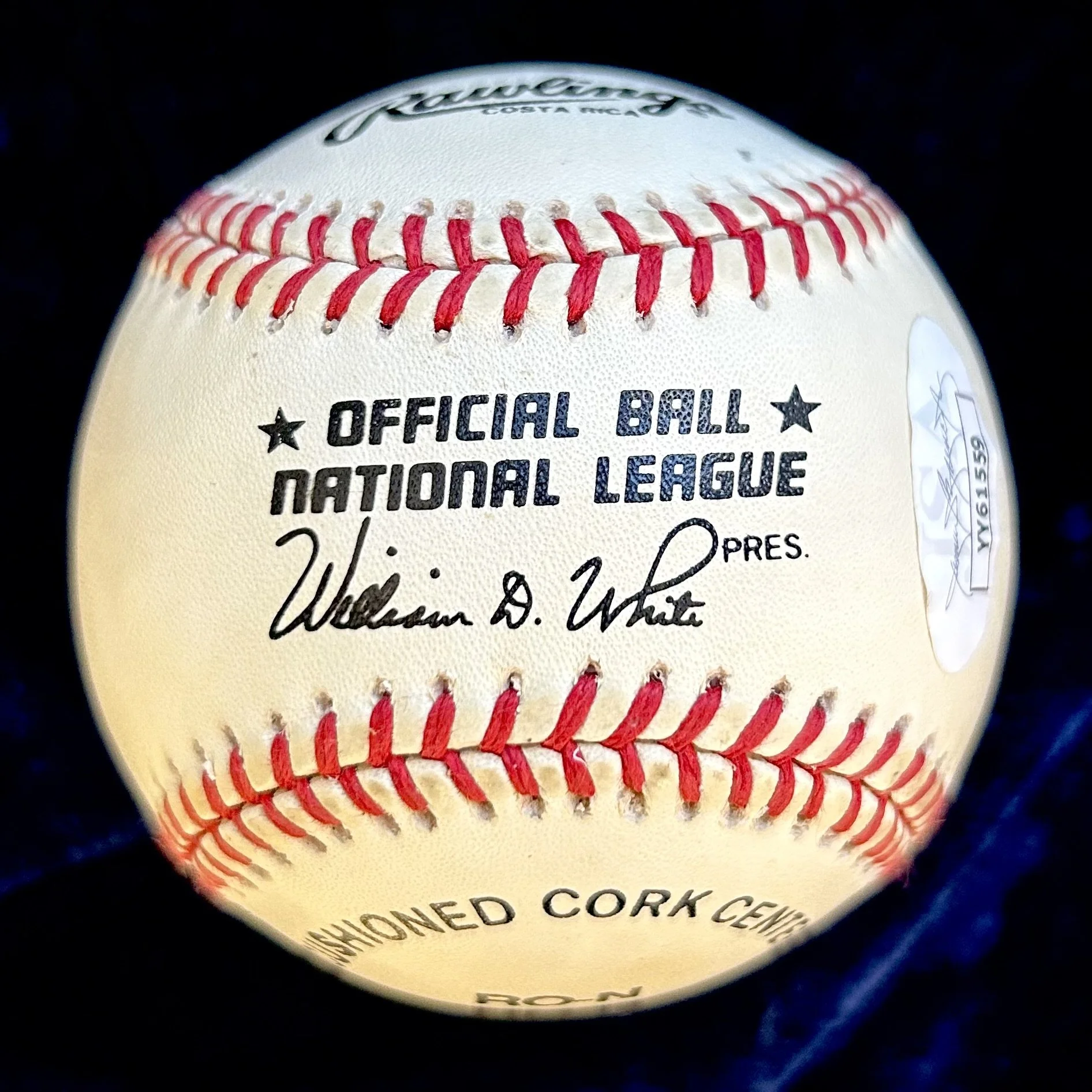 Willie Mays Signed Official National League Baseball. JSA