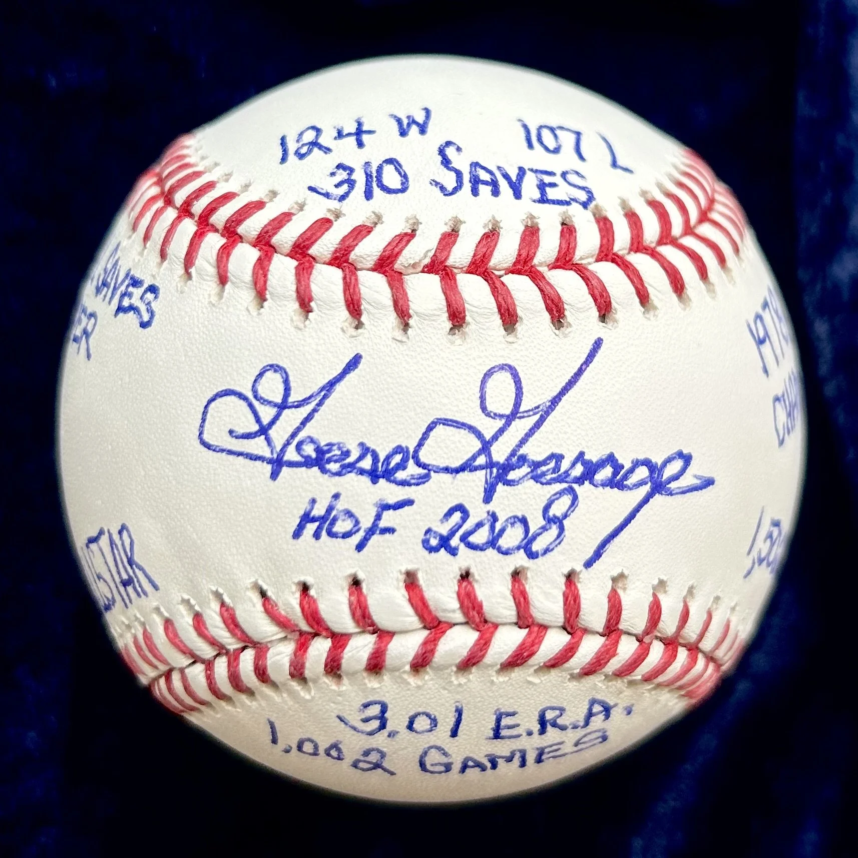 Goose Gossage "HOF 2008" Signed Official Major League Stat Baseball. JSA