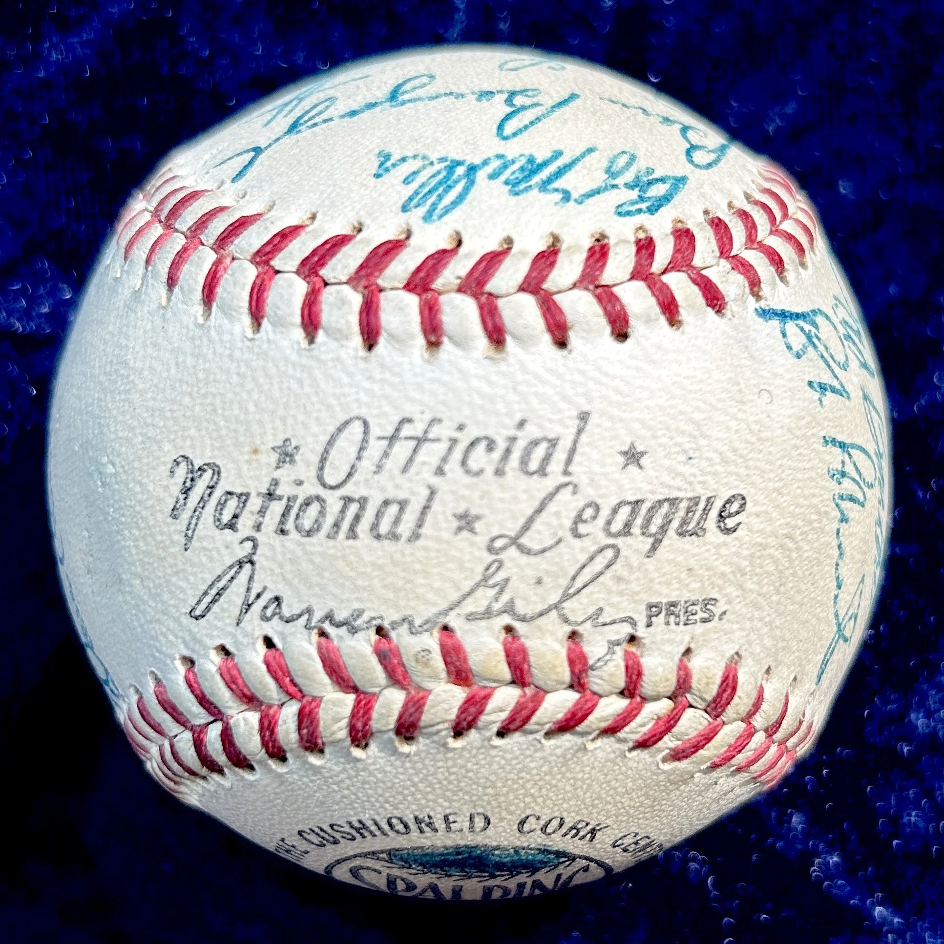 1957 Philadelphia Phillies Team Signed (23) Official National League Baseball. Robin Roberts, Harvey Haddix. PSA