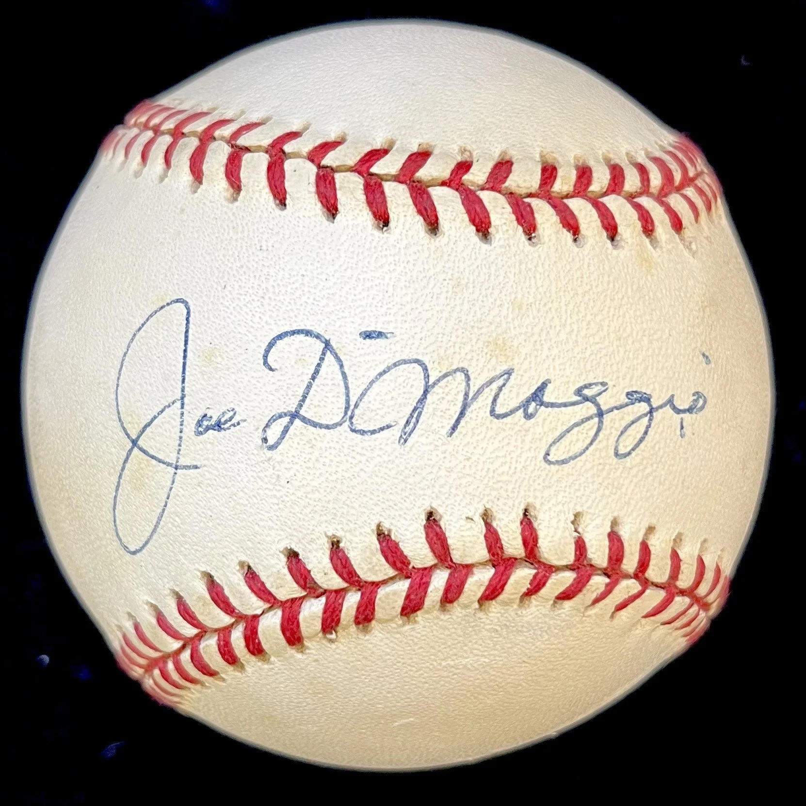Joe DiMaggio Signed Official American League Baseball. PSA