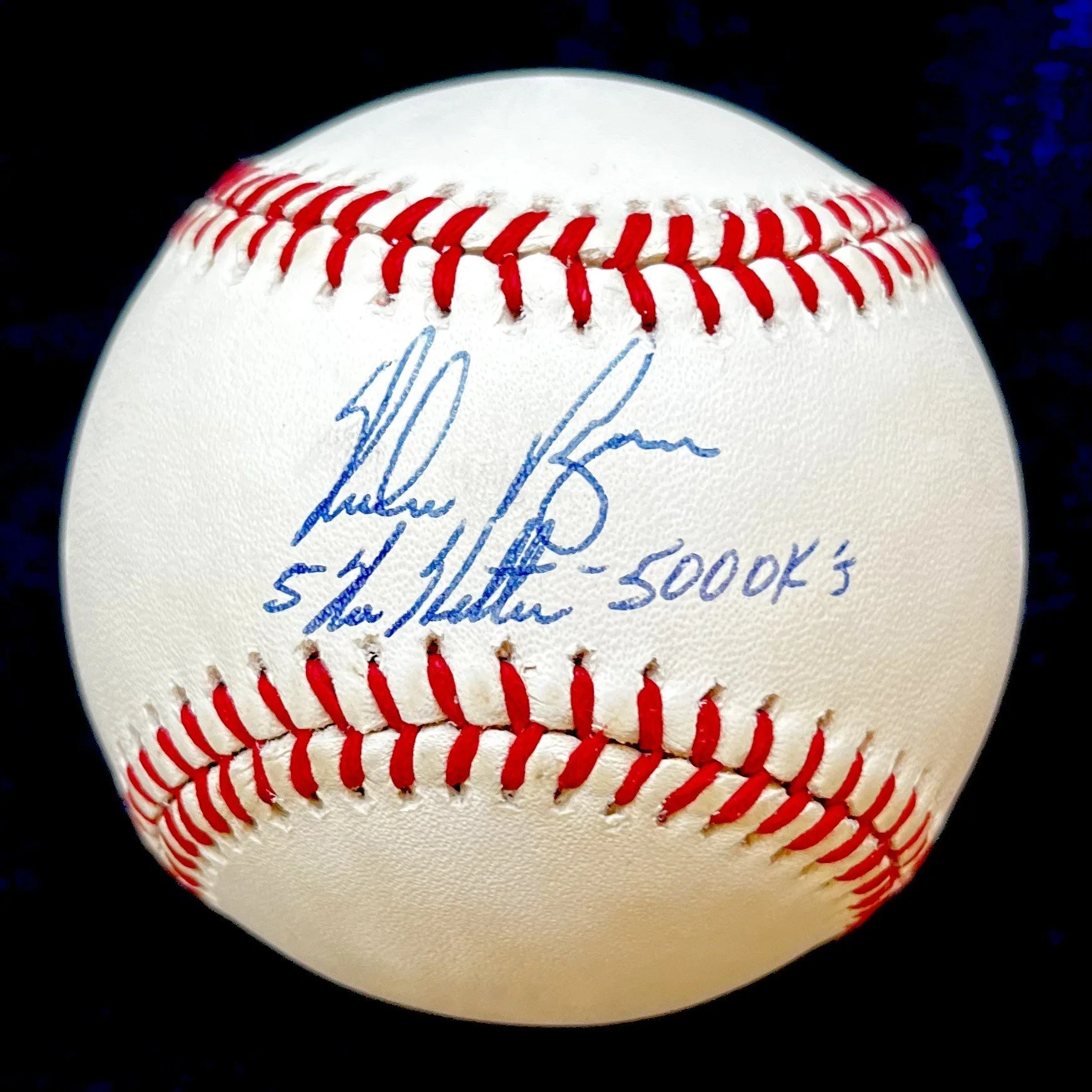 Nolan Ryan Signed "5 No Hitter- 5000K's" Official American League Baseball. Beckett