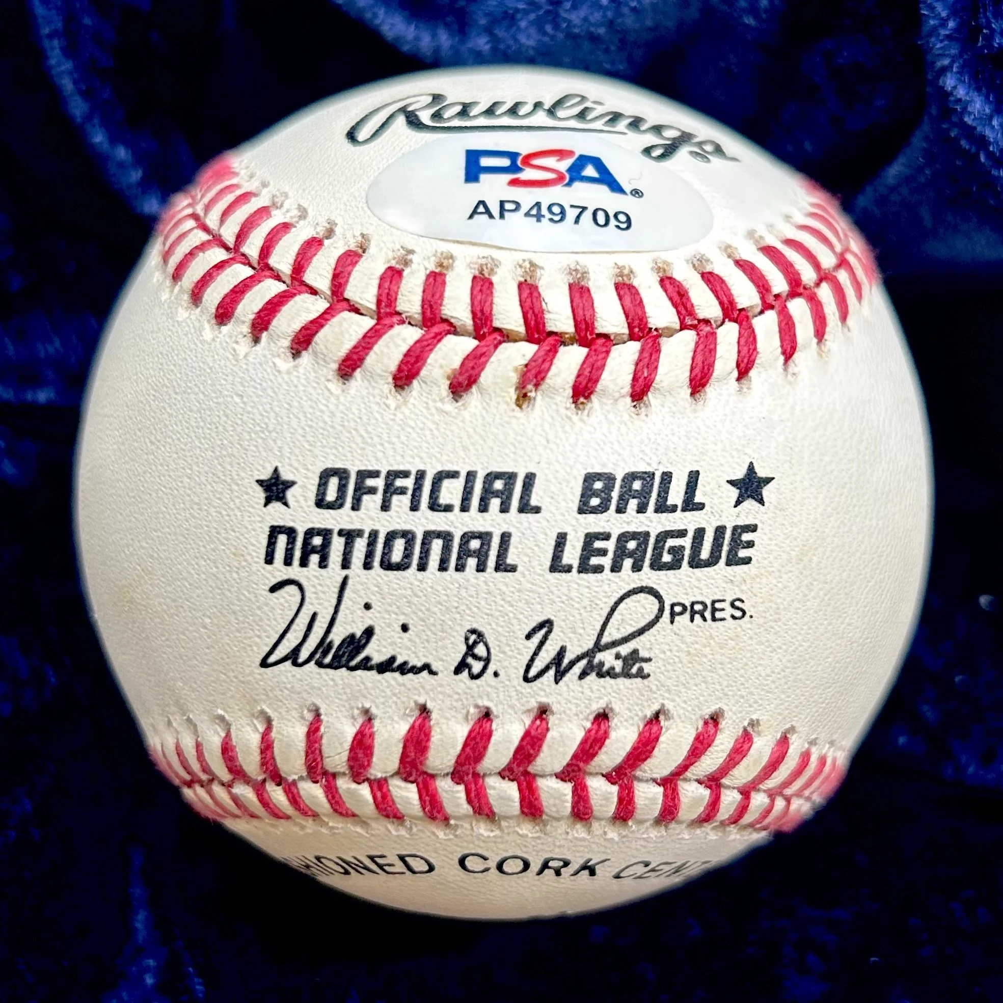 Duke Snider Signed Official National League Baseball. PSA