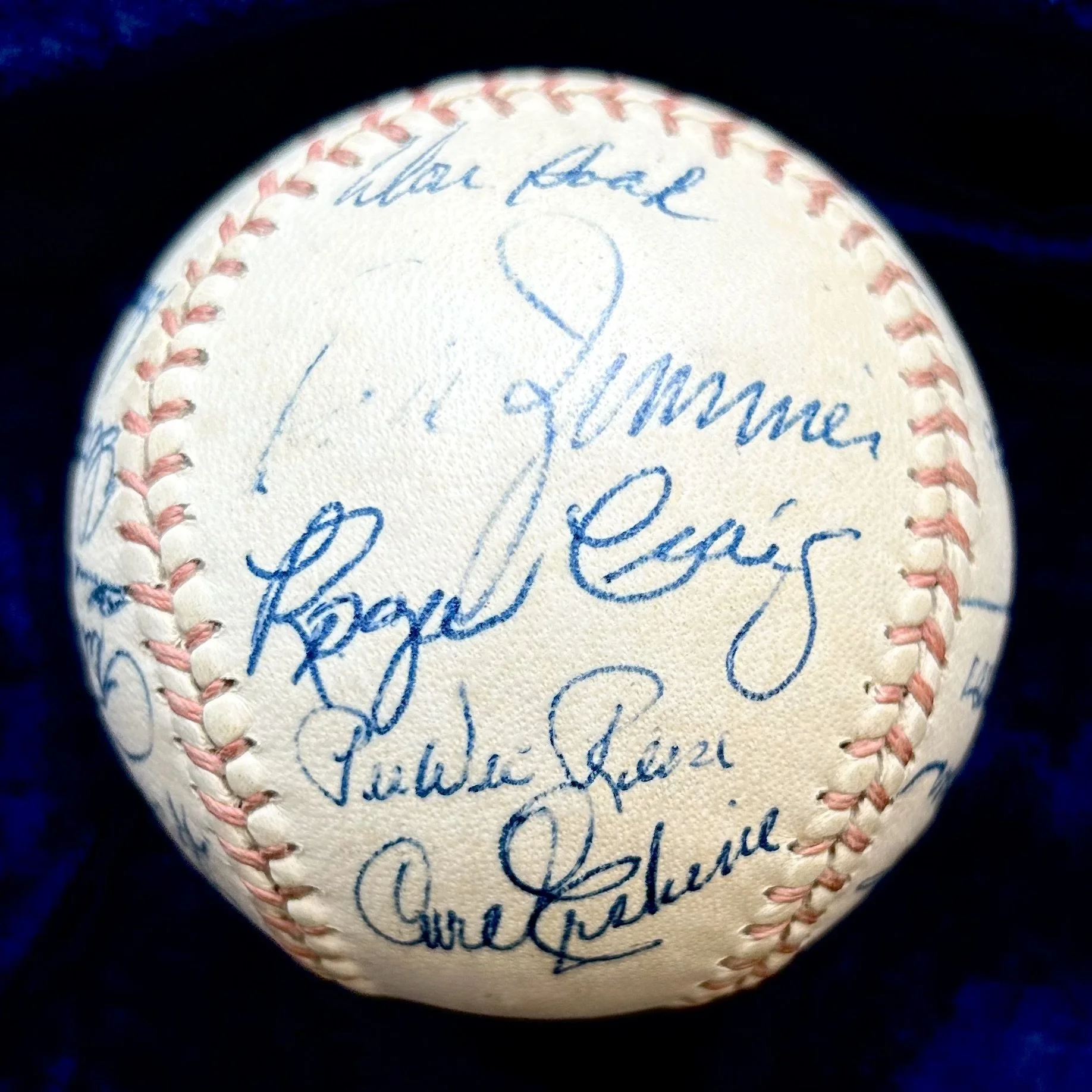 1955 World Series Champion Brooklyn Dodgers Signed (23) Baseball. Jackie Robinson, Roy Campanella, Pee Wee Reese & Gil Hodges. JSA