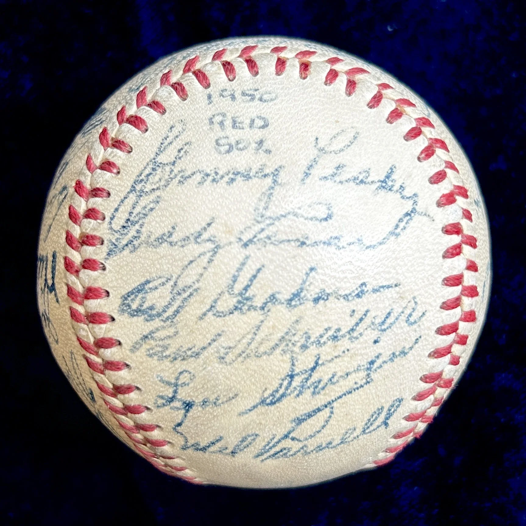 1950 Boston Red Sox Team Signed (23) Official American League Baseball. Ted Williams, Bobby Doerr. PSA