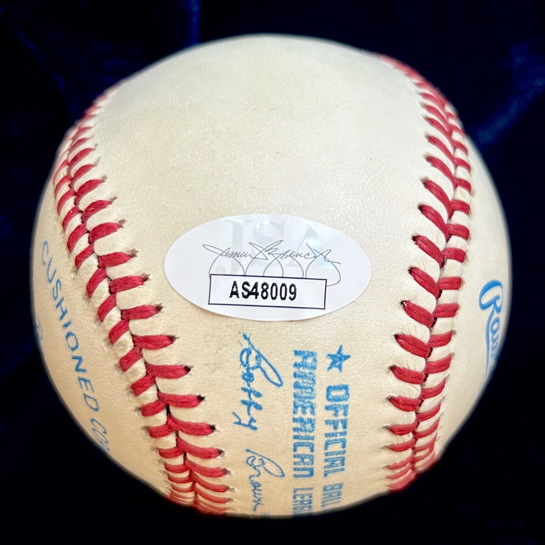 Don Mattingly Signed Official American League Baseball. JSA