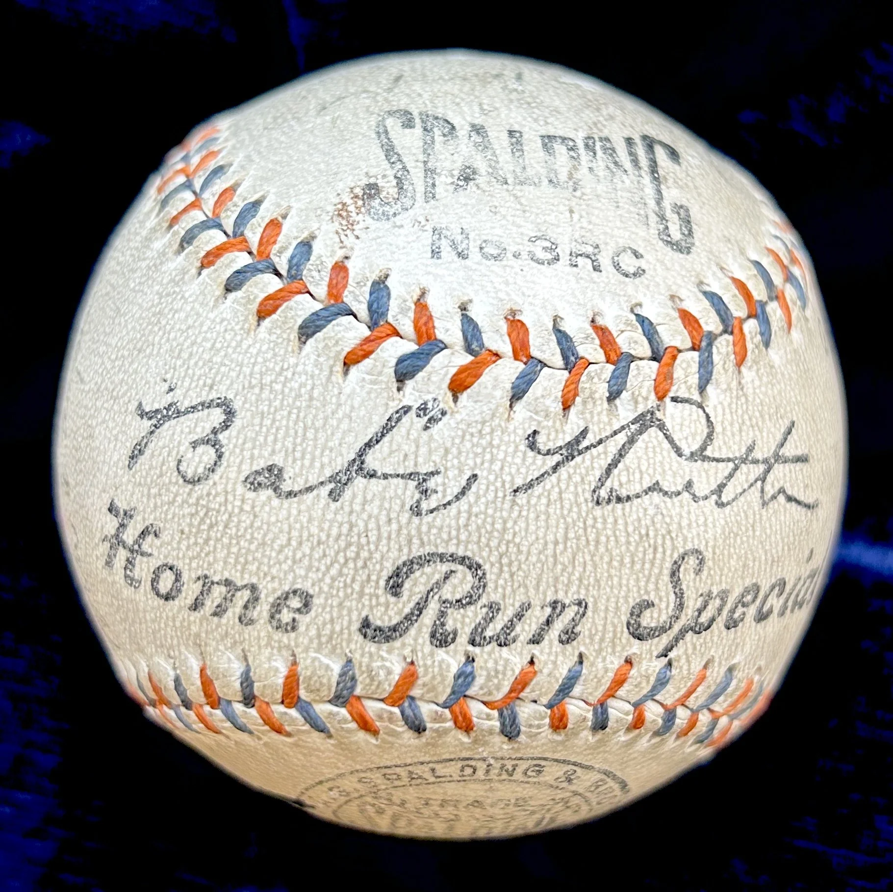 1935 New York Yankees Team Signed (14) Official Babe Ruth Home Run Special Baseball. Lou Gehrig. JSA