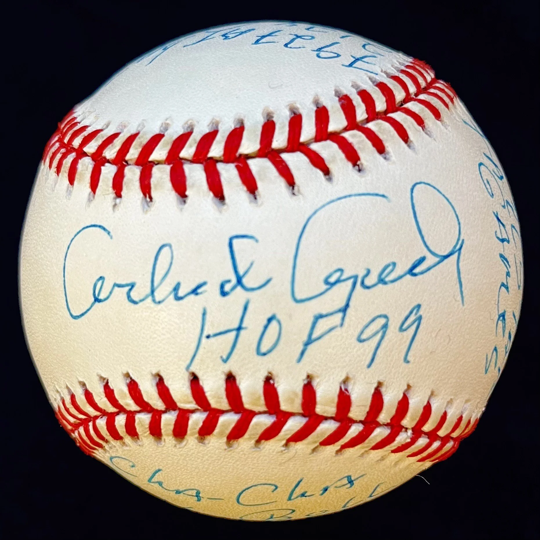 Orlando Cepeda Signed "HOF 99" 16 Stat Inscription Official National League Baseball. Steiner