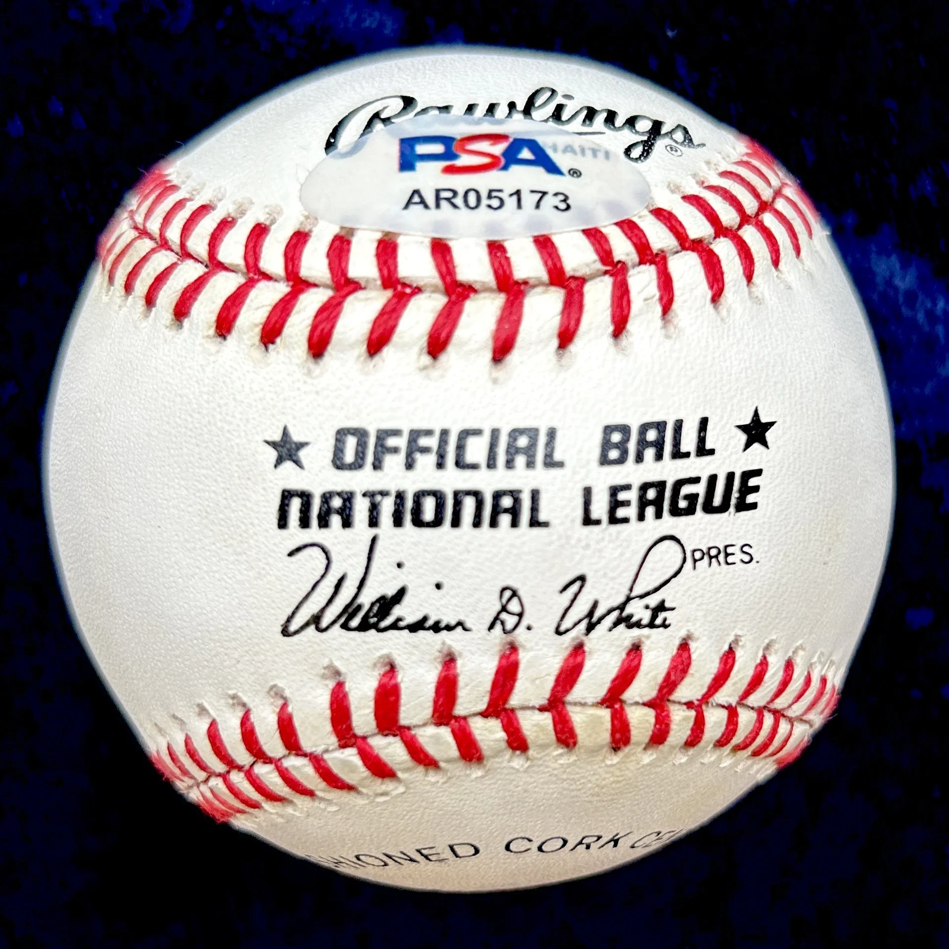Stan Musial Signed Official National League Baseball. PSA