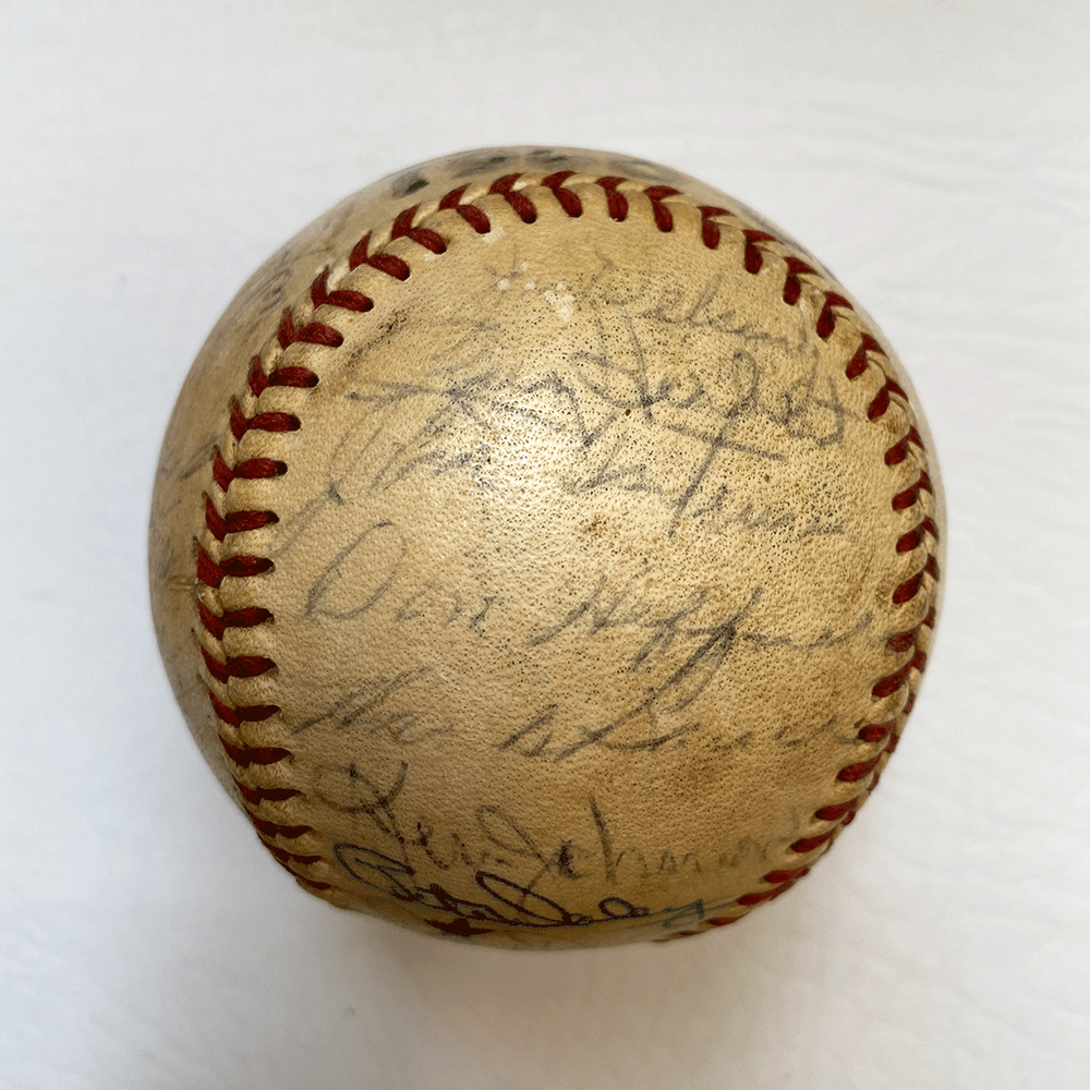 1947 Detroit Tigers Team Signed Official American League Baseball With 30  Sigs