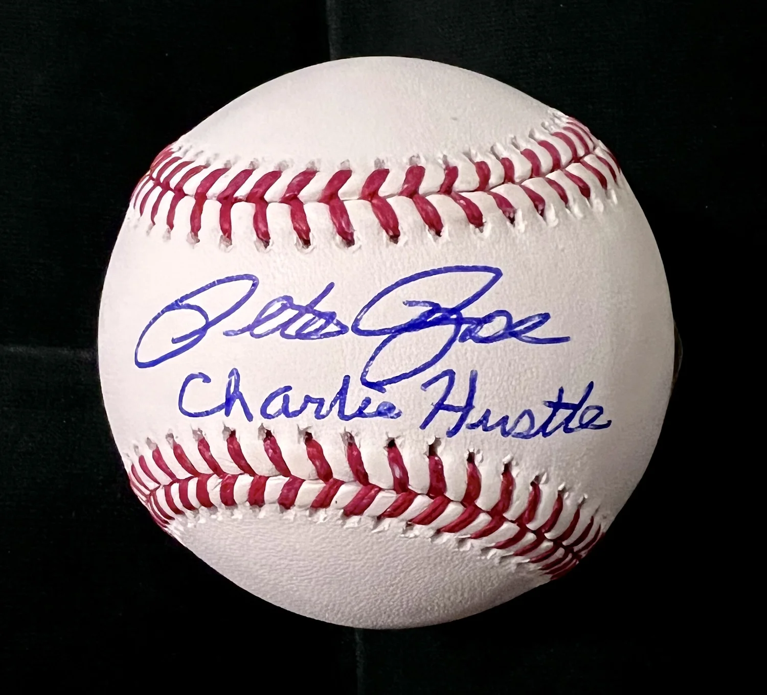 Pete Rose “Charlie Hustle” Signed Official Baseball — The Bullpen