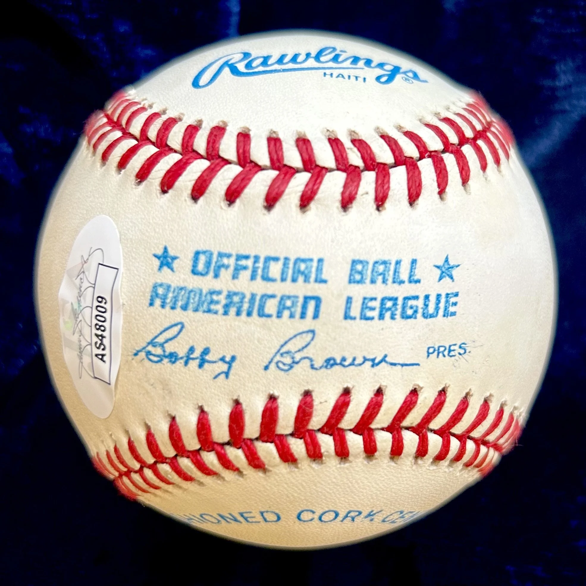 Don Mattingly Signed Official American League Baseball. JSA