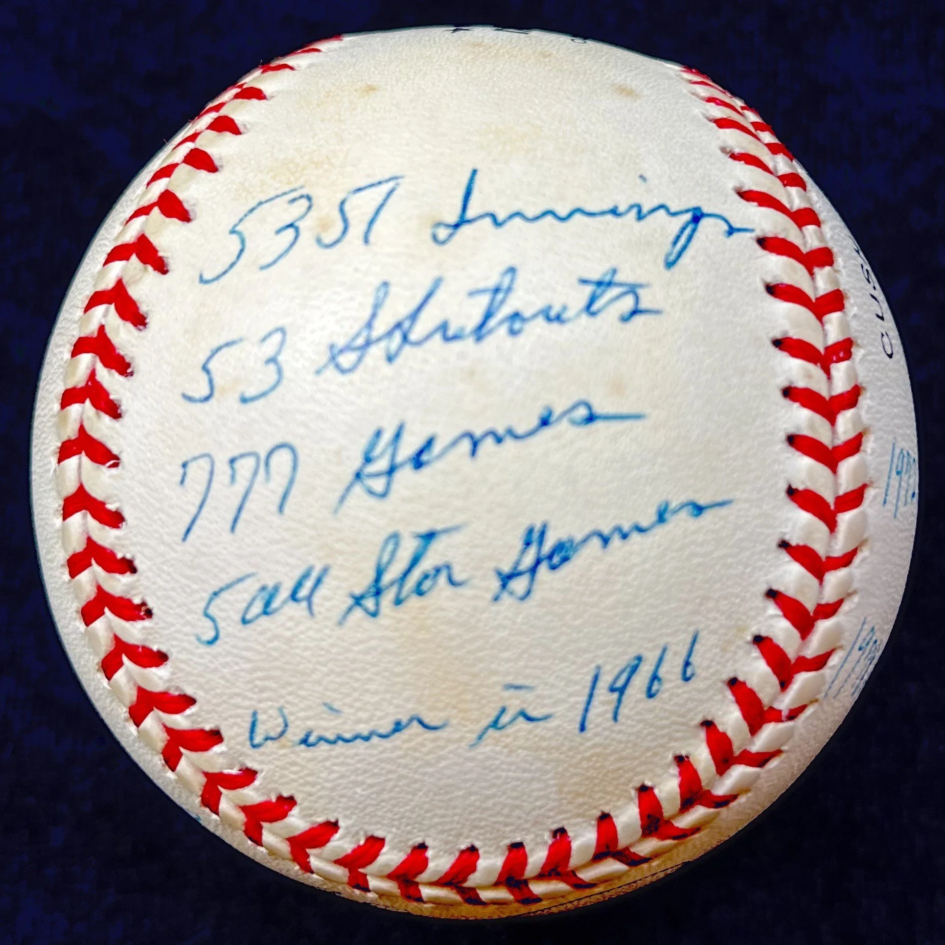 Gaylord Perry Signed 14 Stat Inscription Official National League Baseball. /1000. HMG