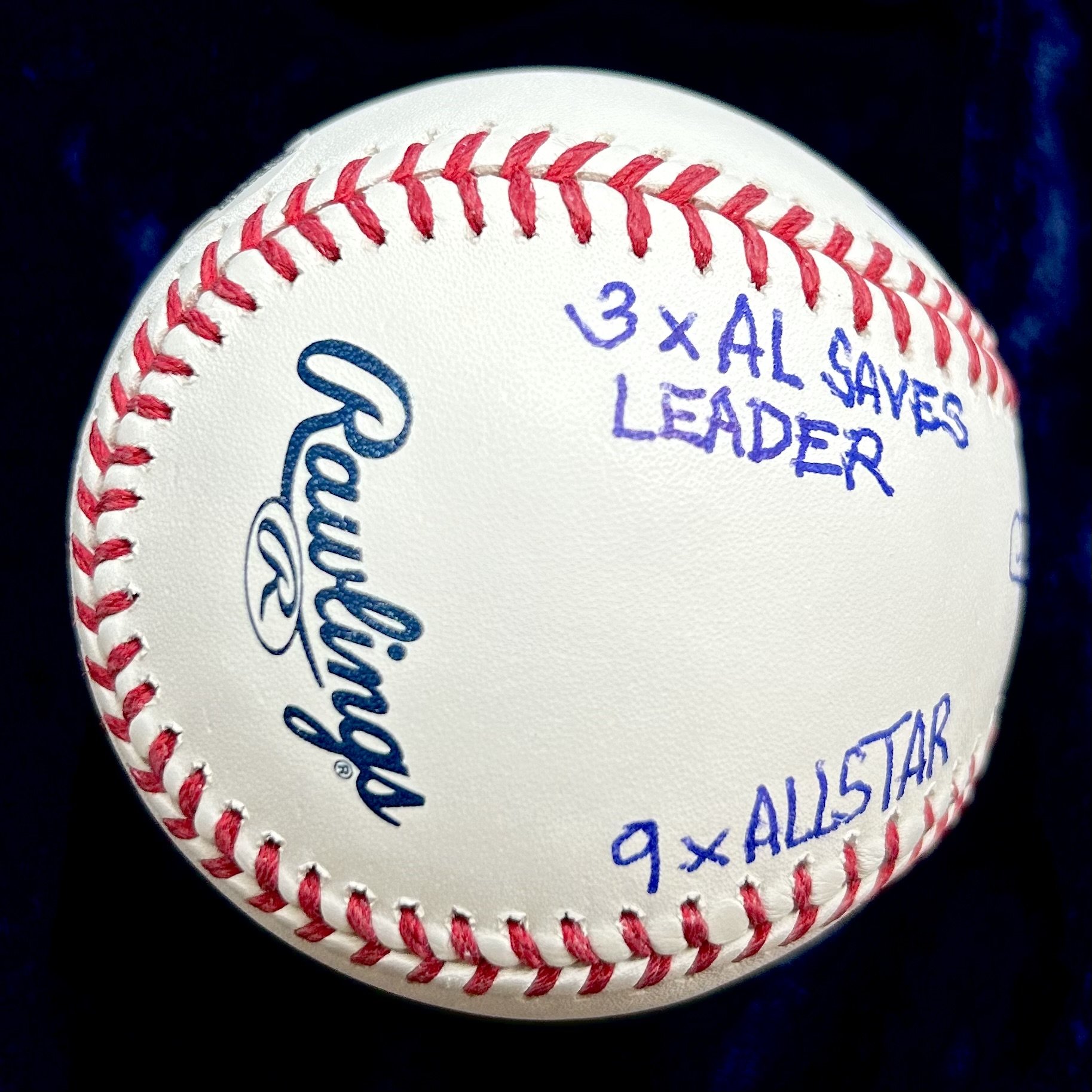 Goose Gossage "HOF 2008" Signed Official Major League Stat Baseball. JSA