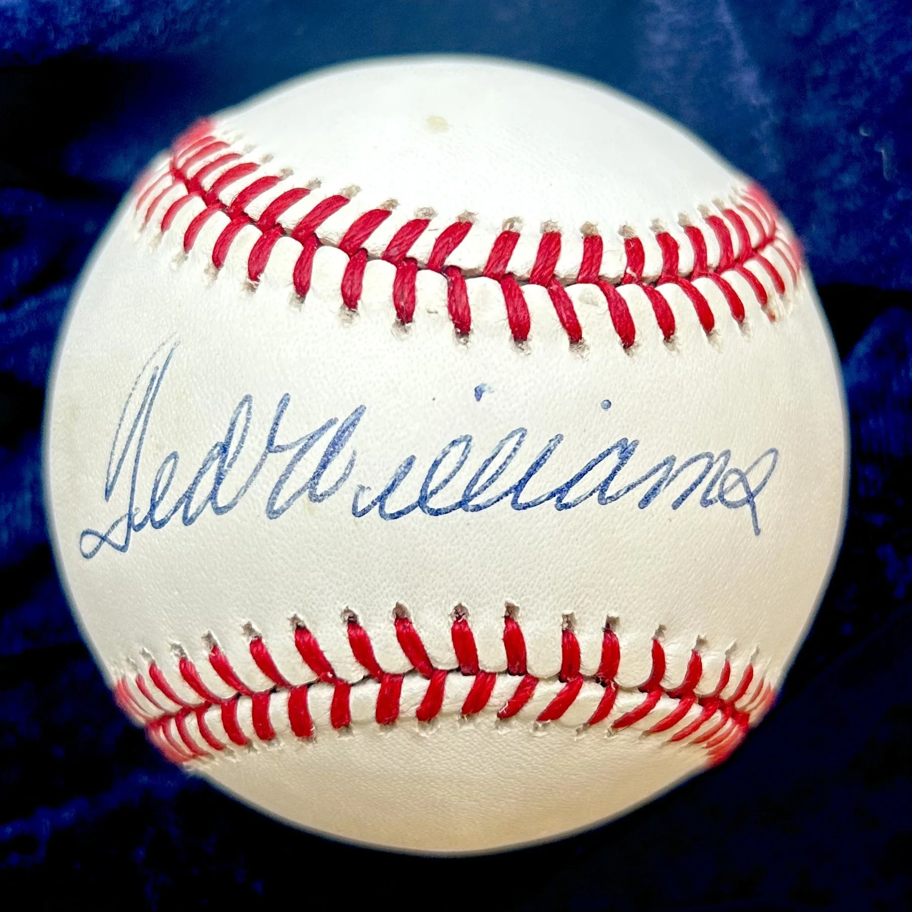 Ted Williams Signed Official American League Baseball. PSA
