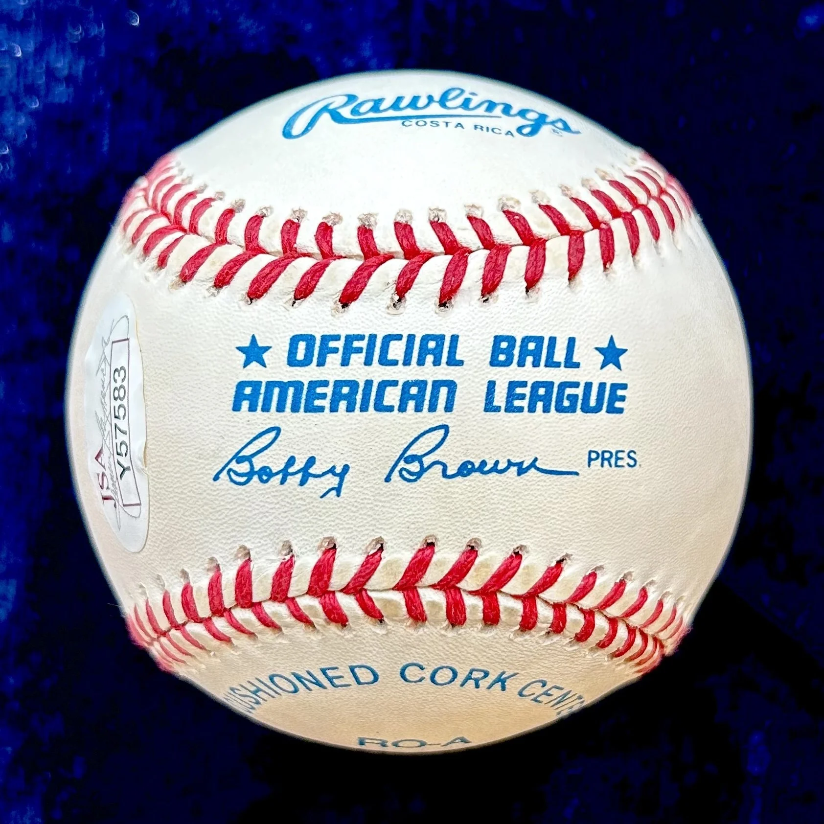 Mickey Mantle Signed No 7 Official American League Baseball. JSA
