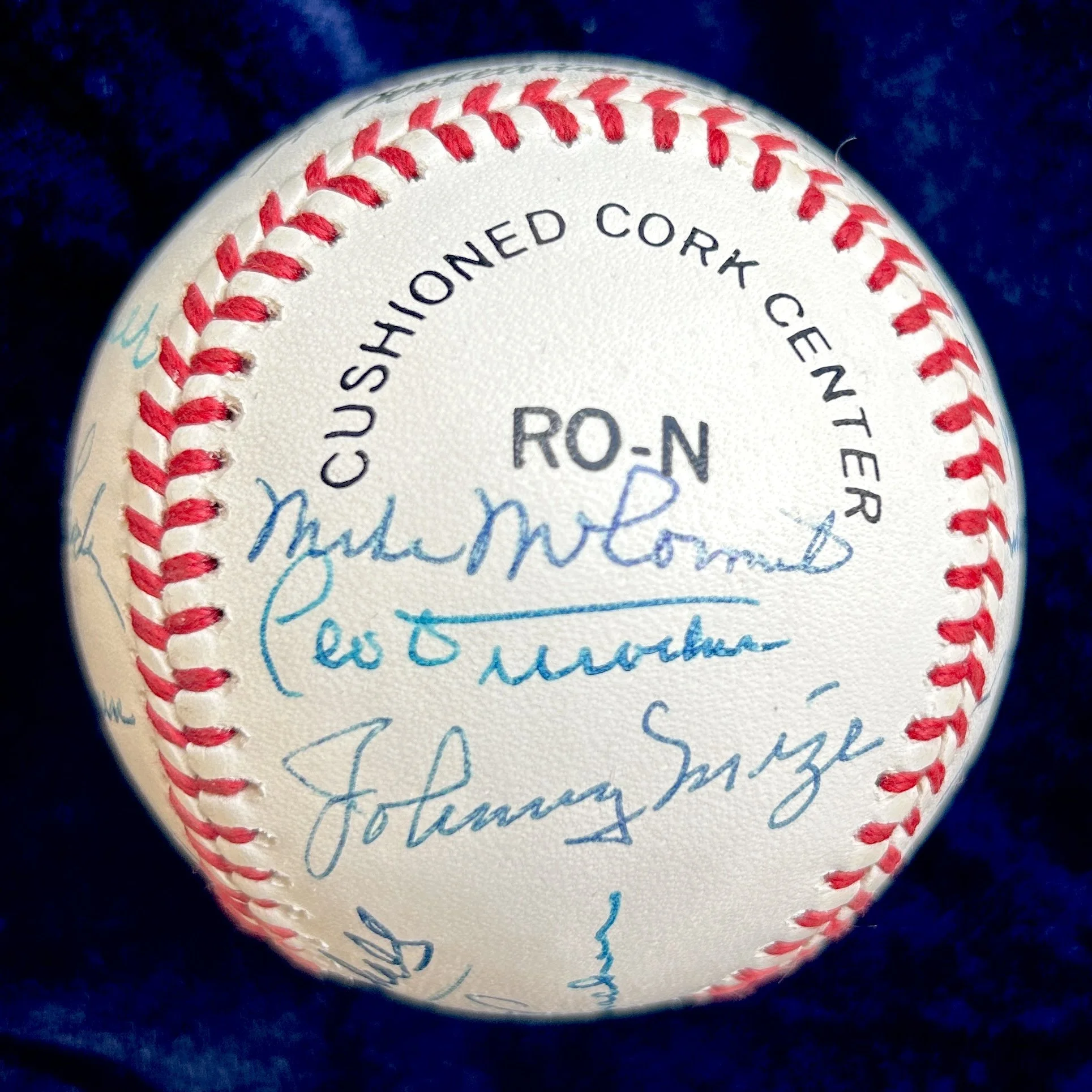 New York Giants Greats Multi-Signed (22) Official National League Baseball. Mays, Irvin, Wilhelm, Durocher, Mize. PSA