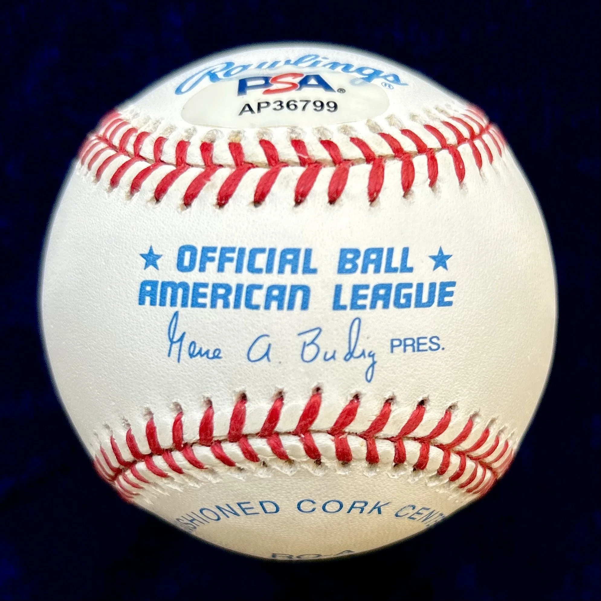 Nolan Ryan Signed "HOF 99" Official American League Baseball. PSA