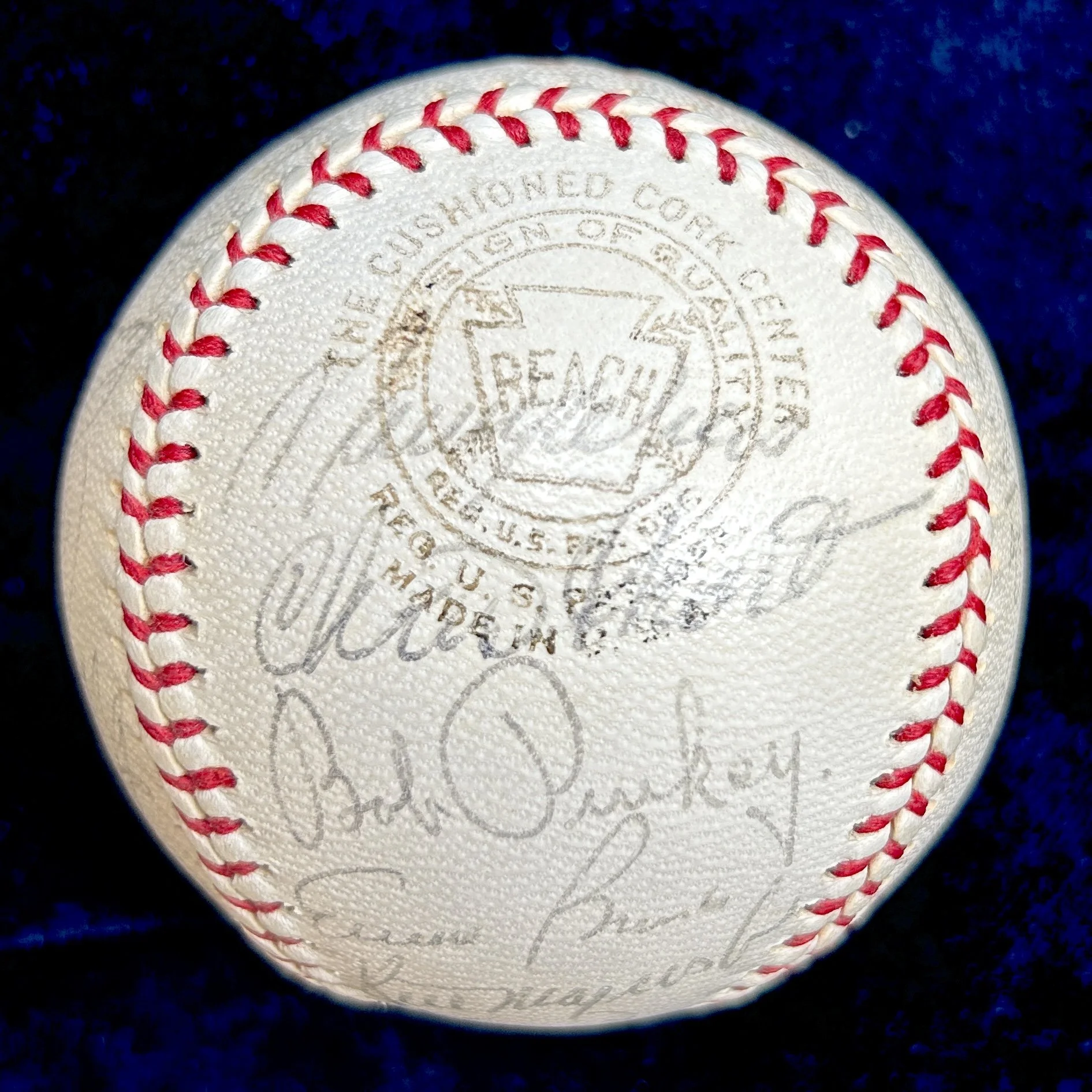 1962 National League All-Stars Multi-Signed (30) Baseball. Clemente, Stengel, Koufax, Spahn, Drysdale, Cepeda, Banks, Musial. PSA