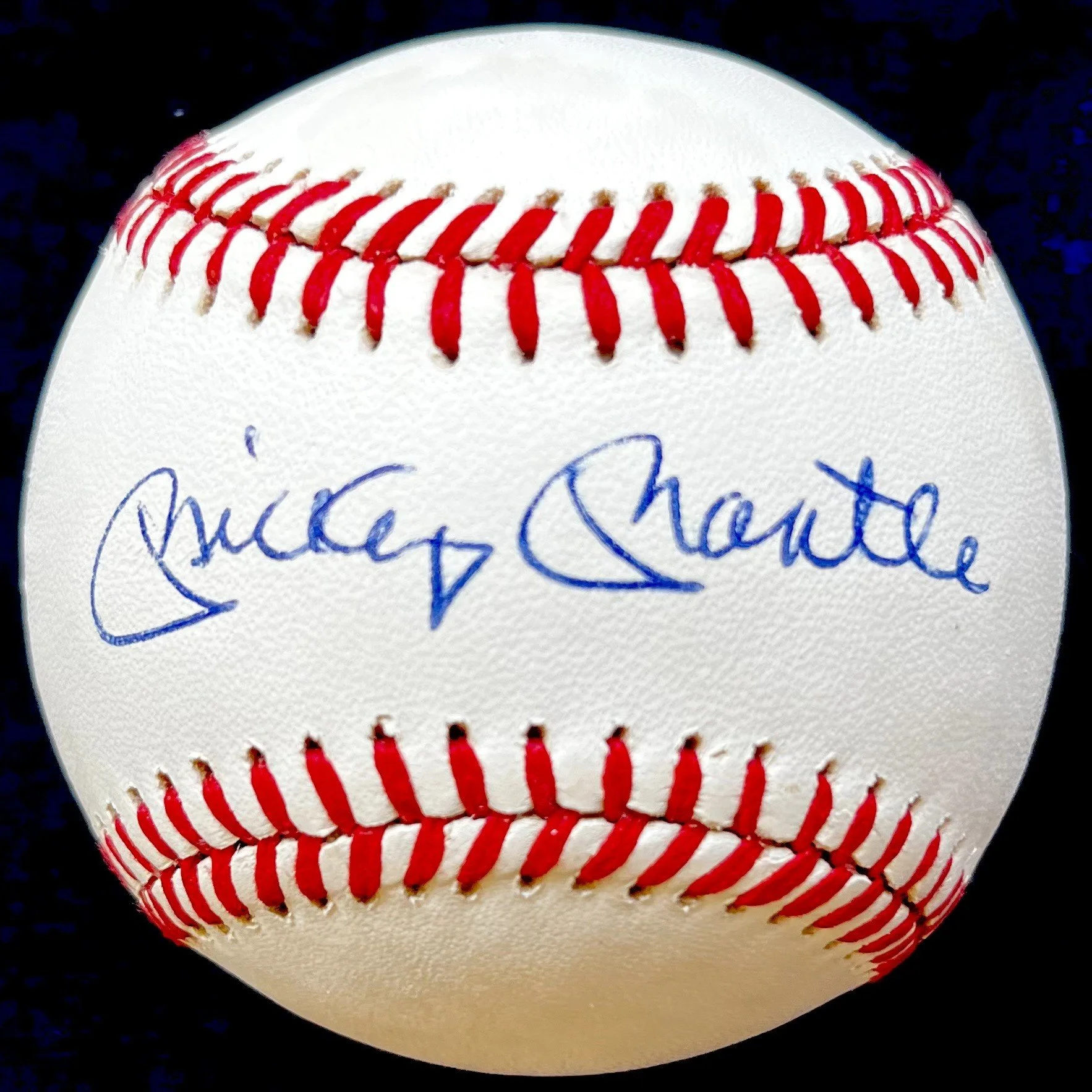 Mickey Mantle Signed Official American League Baseball. JSA