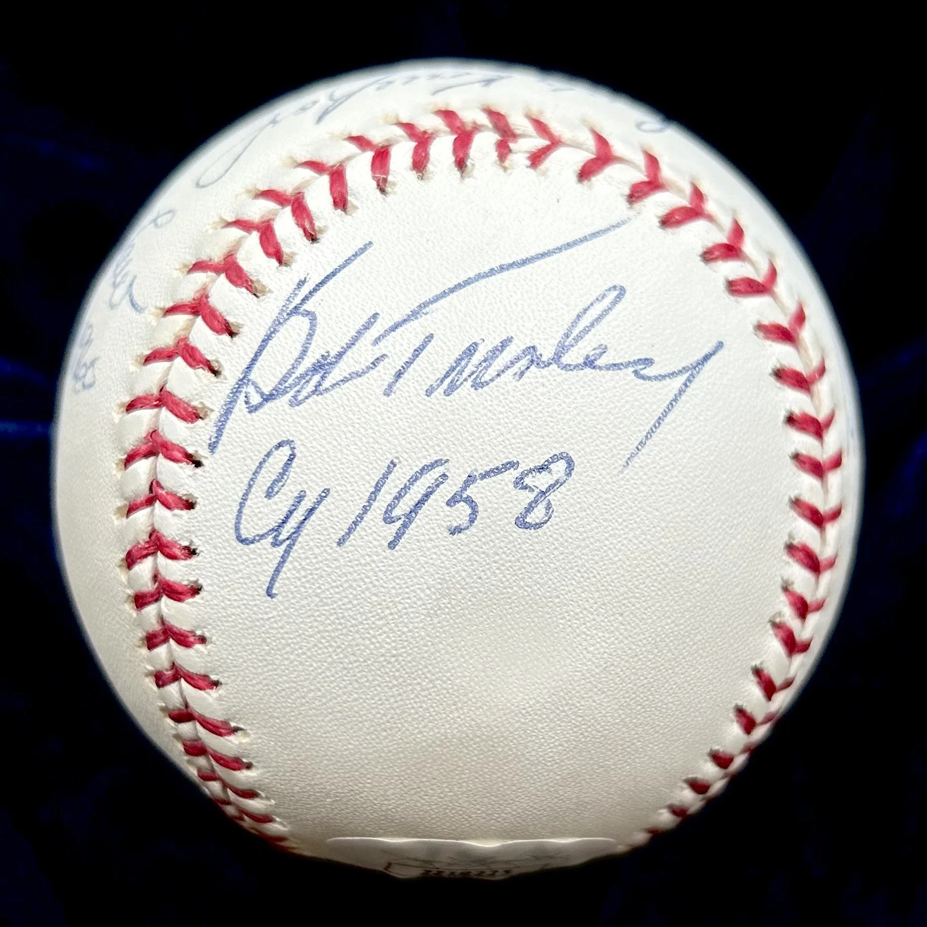 Cy Young Award Winners OML Signed Baseball. Koufax, Ford, Turley, Law, Chance, Newcombe. PSA