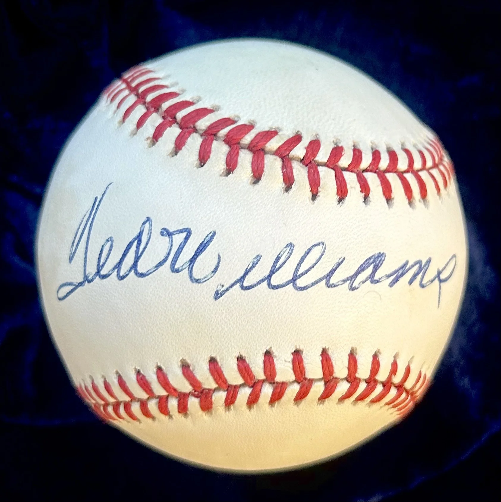 Ted Williams Signed Official American League Baseball. PSA