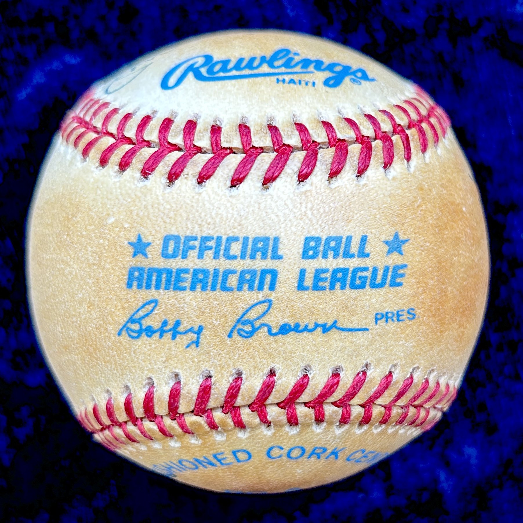 500 Home Run Club Multi-Signed (11) Official American League Baseball. Mantle, Jackson, Mathews, Robinson, Mays, McCovey, Schmidt, Banks, Williams, Aaron. PSA