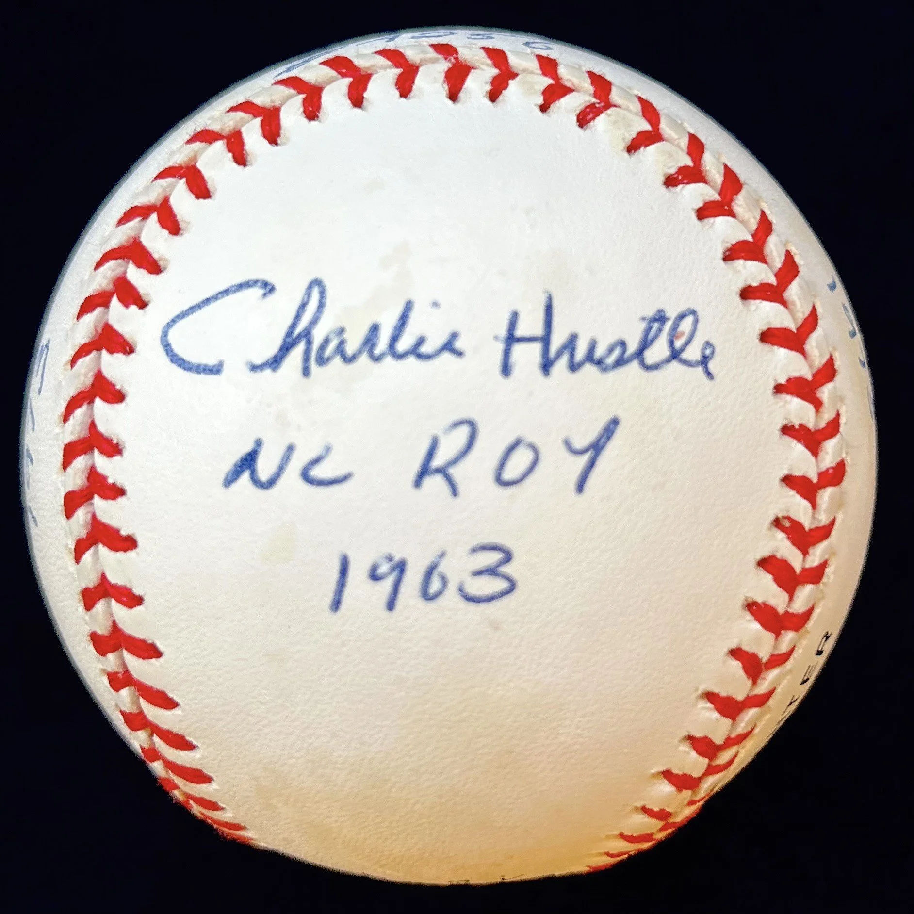 Pete Rose Signed 7 Stat Inscription Official Major League Baseball. JSA