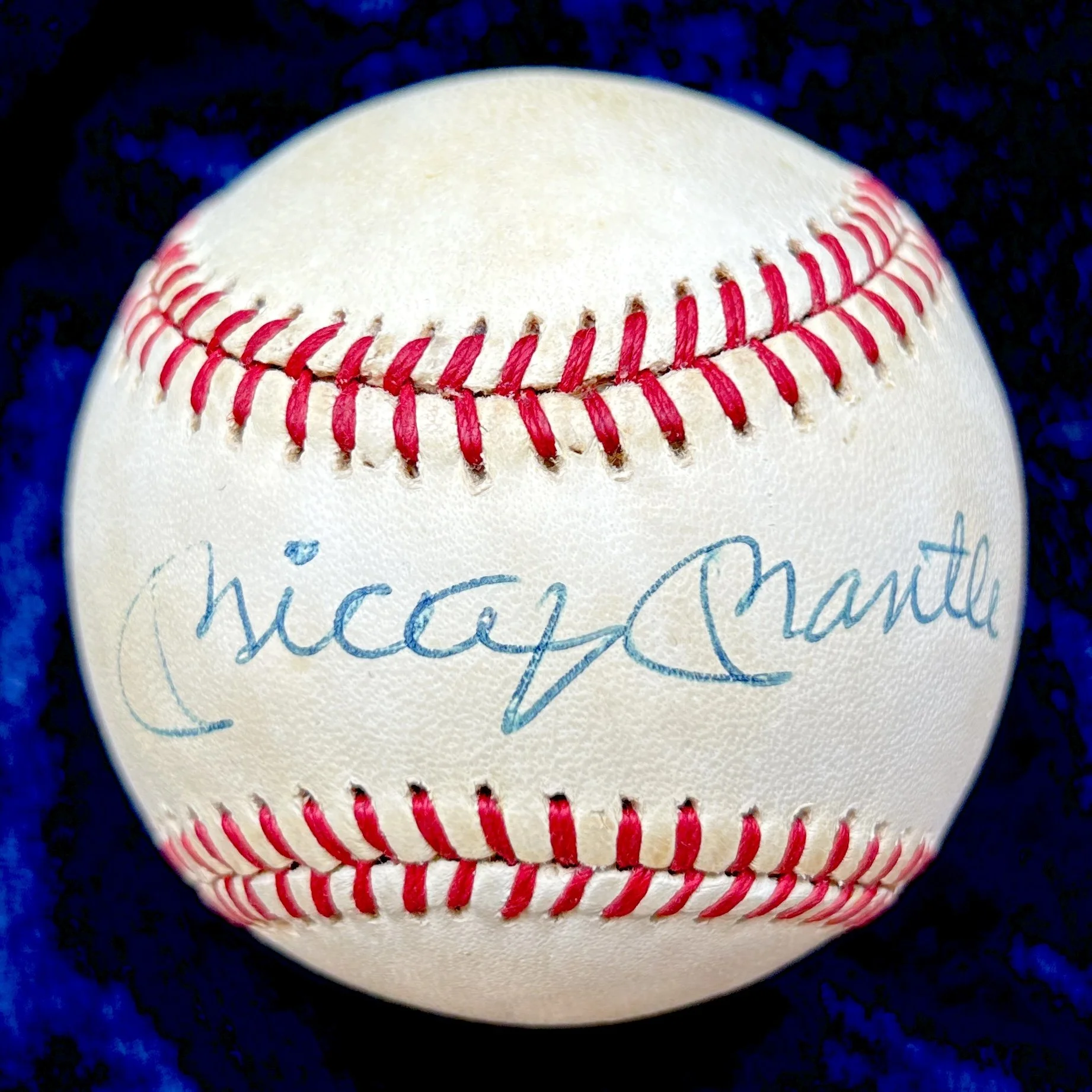 Mickey Mantle Signed Official American League Baseball. PSA