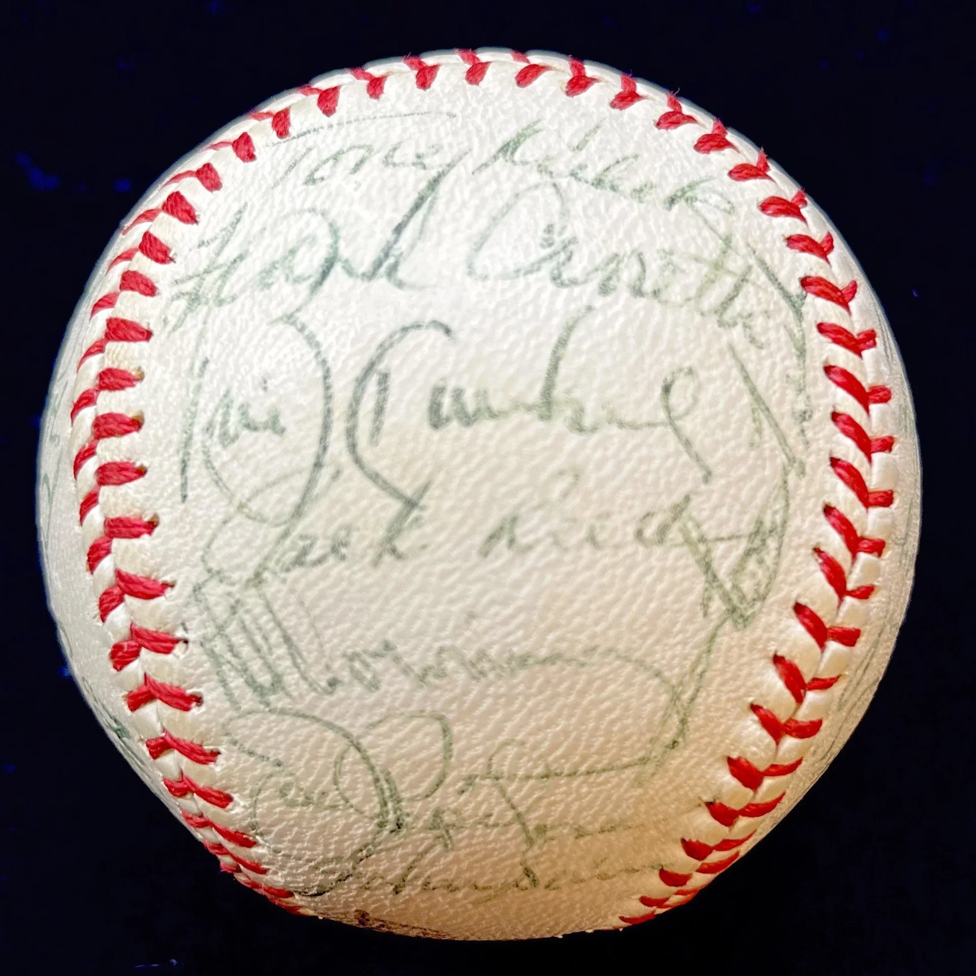 1962 New York Yankees World Champions Team Signed Official Little League Baseball.