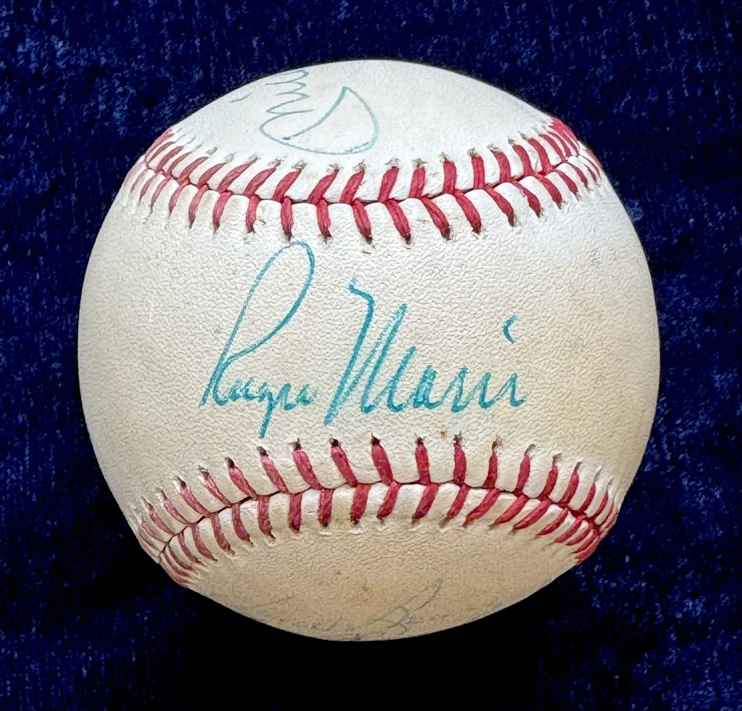 Mickey Mantle, Roger Maris. Yankees Greats. Signed Official American League Baseball. JSA