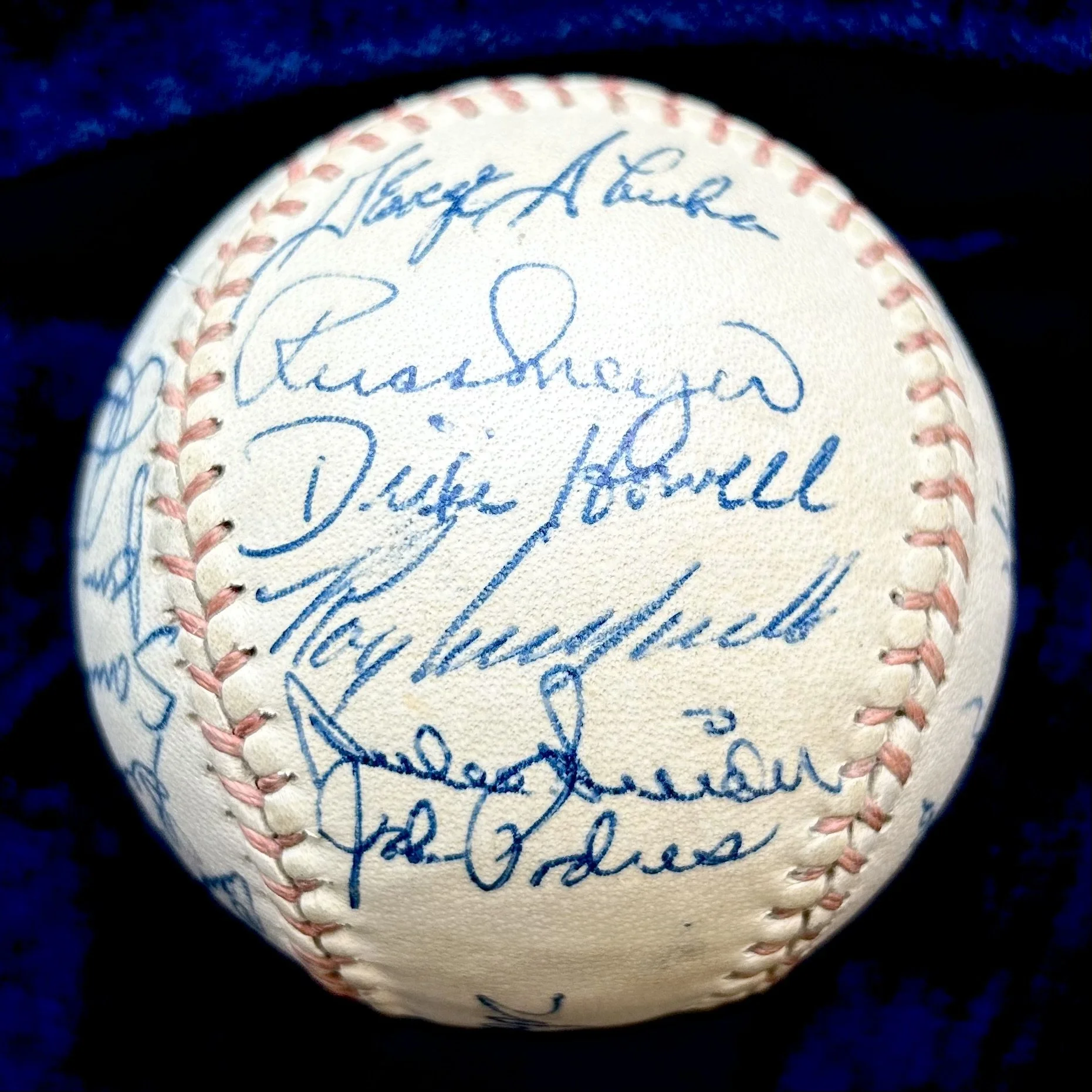 1955 World Series Champion Brooklyn Dodgers Signed (23) Baseball. Jackie Robinson, Roy Campanella, Pee Wee Reese & Gil Hodges. JSA